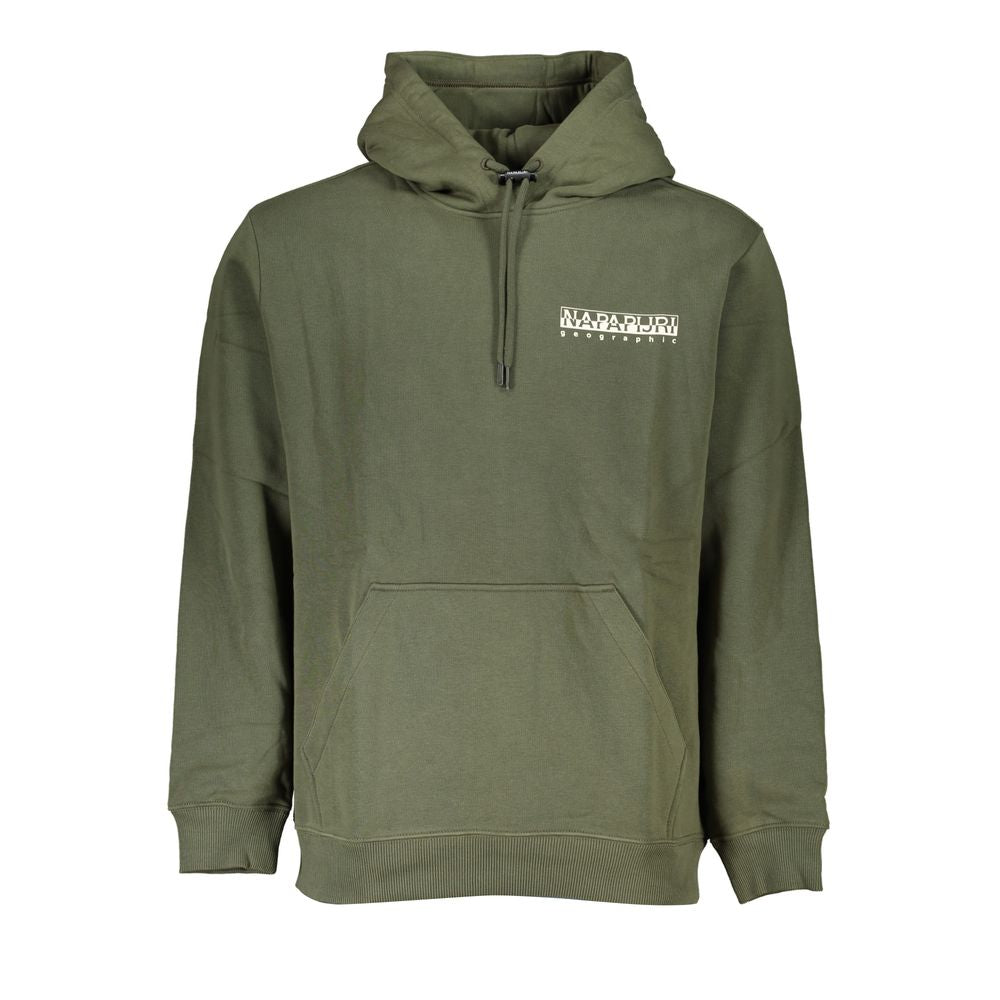 Sweat-shirt à capuche Napapijri vert en coton pour homme