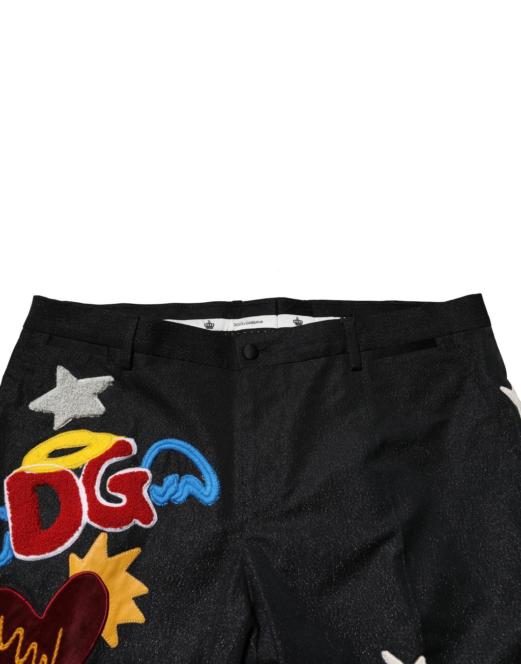 Pantalon pour homme Dolce & Gabbana noir à broderies graphiques