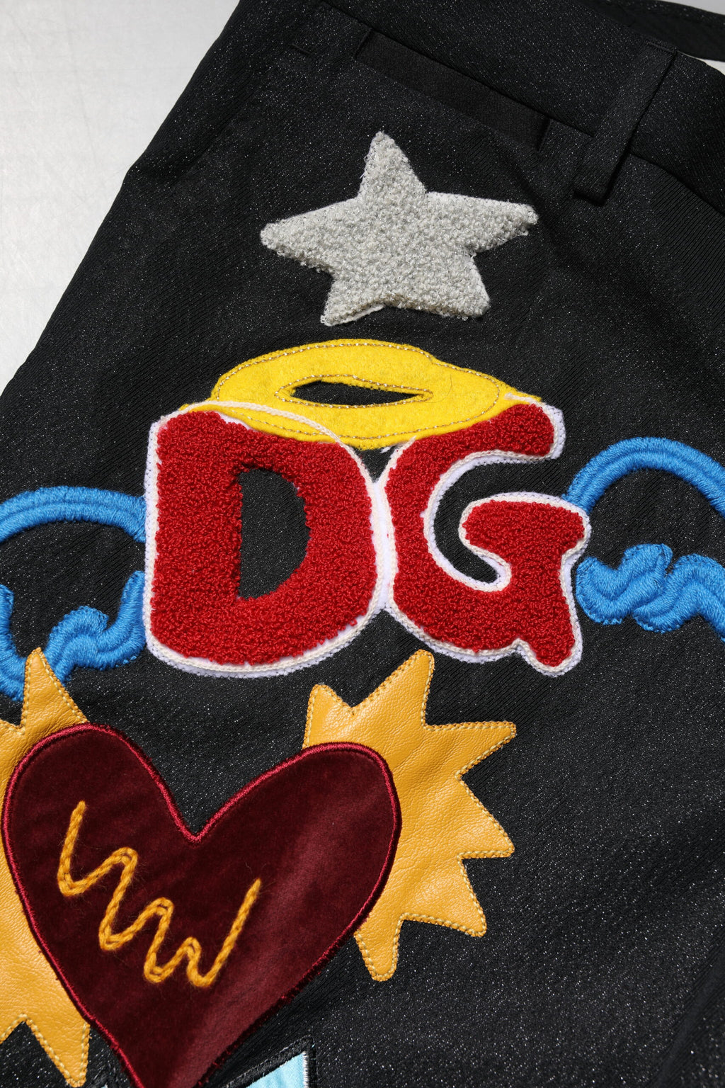 Pantalon pour homme Dolce & Gabbana noir à broderies graphiques