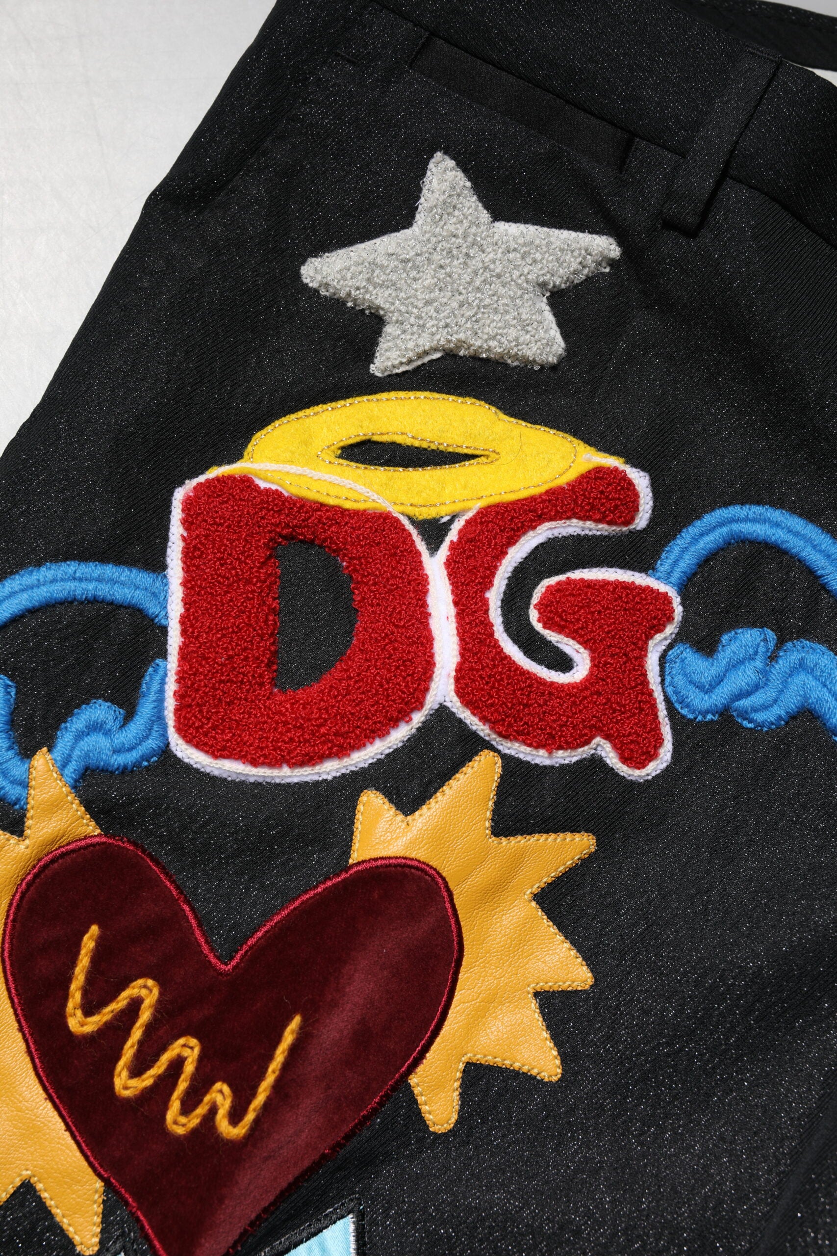 Pantalon pour homme Dolce & Gabbana noir à broderies graphiques