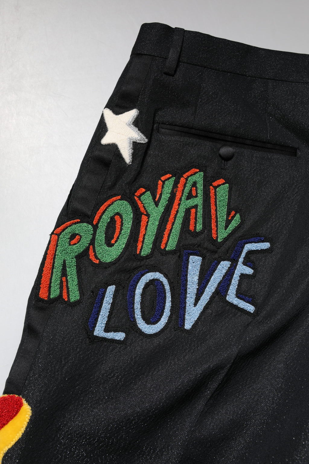 Pantalon pour homme Dolce & Gabbana noir à broderies graphiques