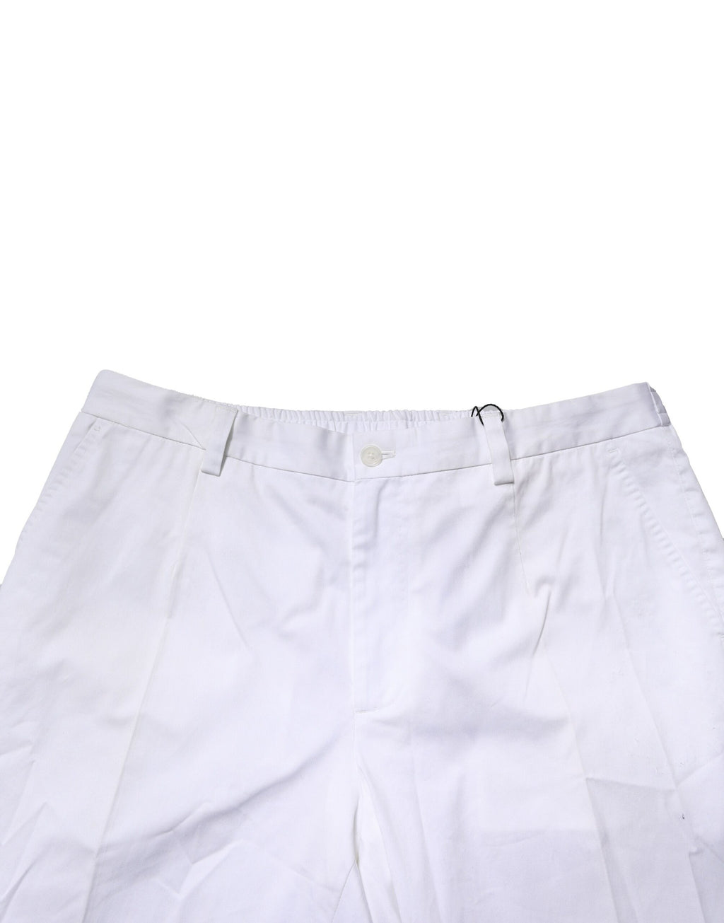 Robe en coton blanc Dolce & Gabbana Pantalon habillé ajusté