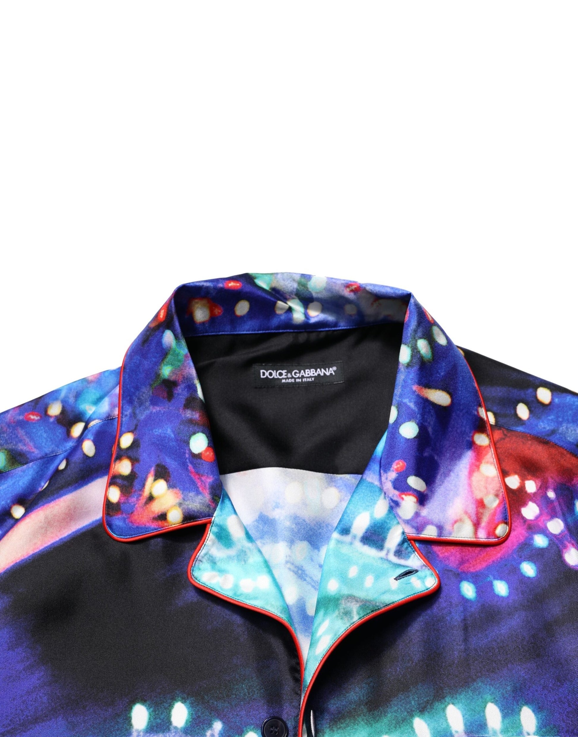 Chemise décontractée Dolce & Gabbana en soie imprimée multicolore