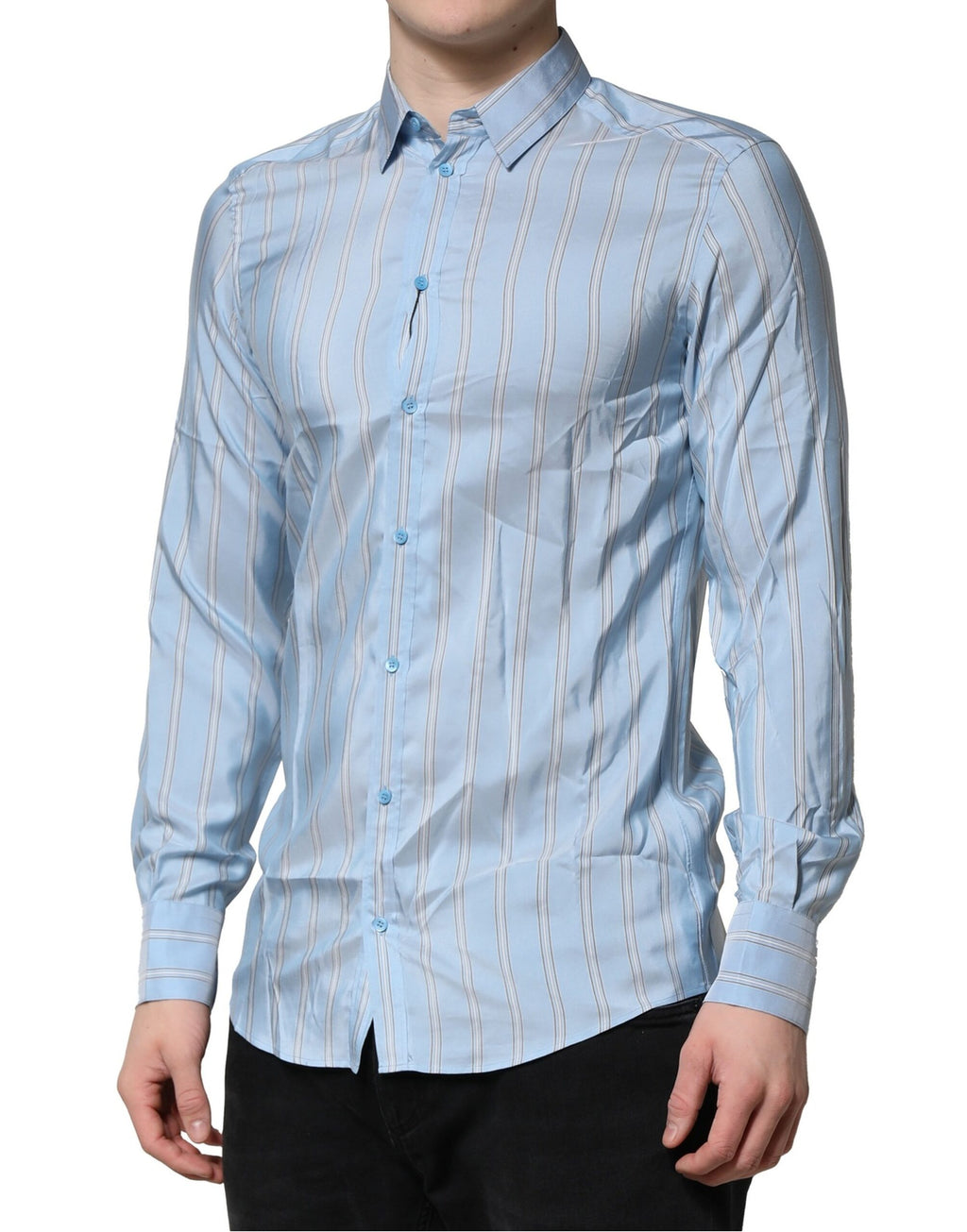 Chemise habillée rayée MARTINI Dolce & Gabbana Light Blue