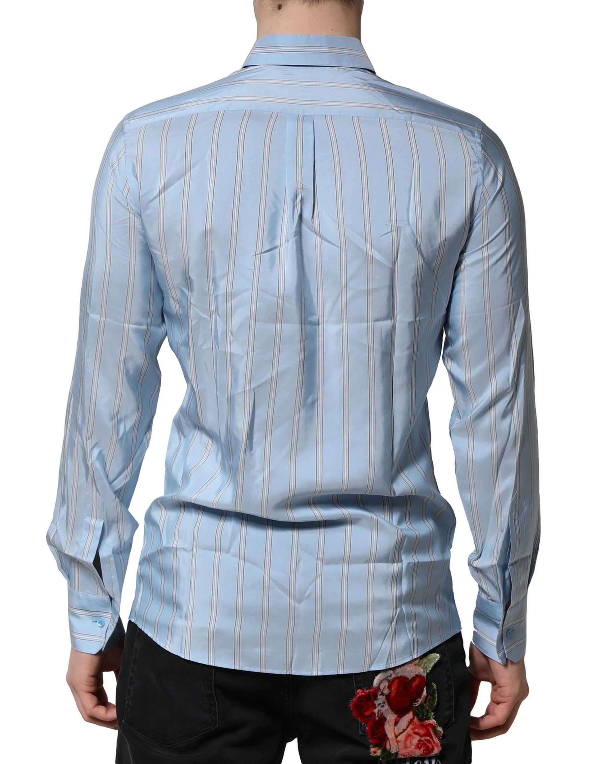 Chemise habillée rayée MARTINI Dolce & Gabbana Light Blue