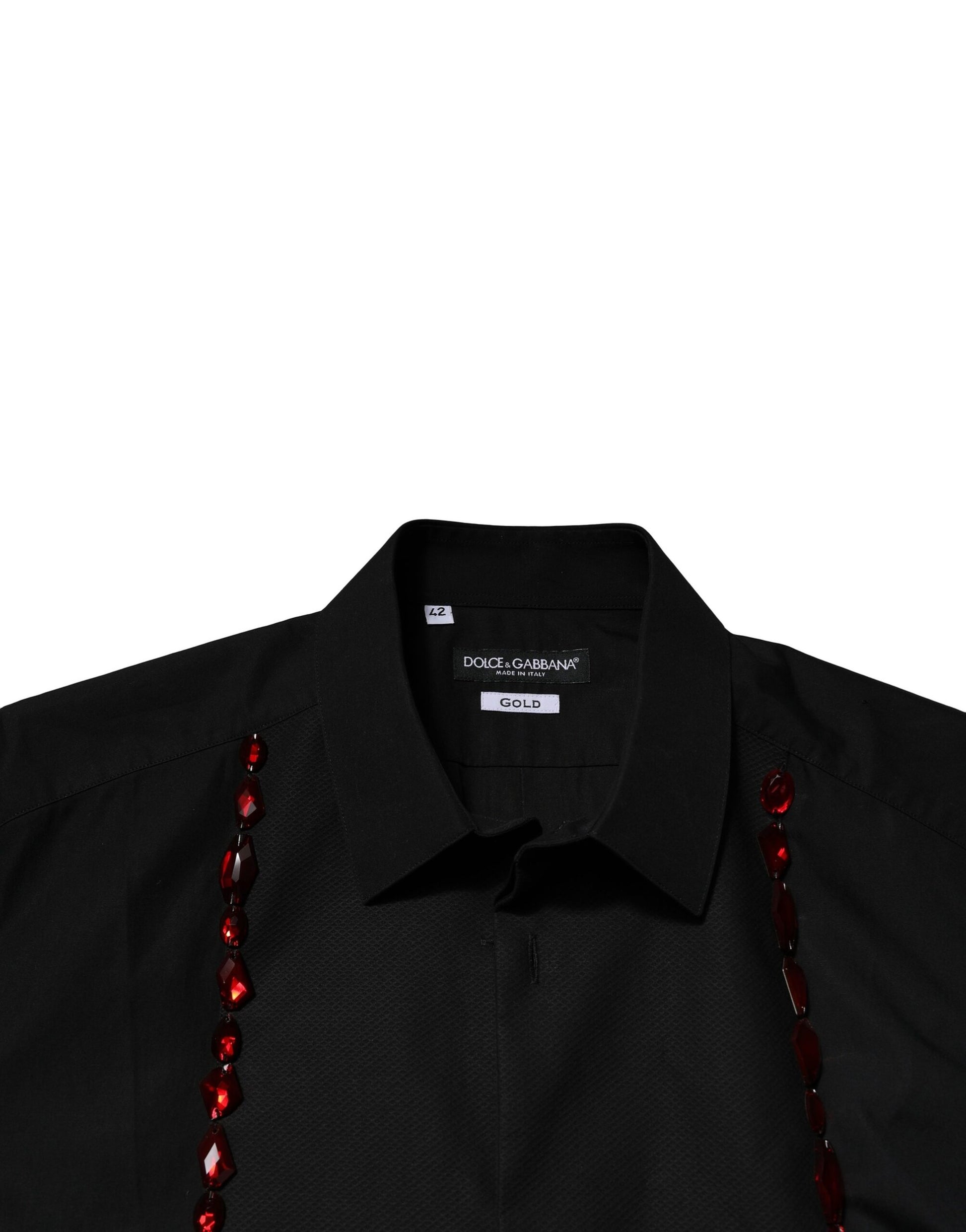 Chemise Habillée Homme Dolce & Gabbana Noire Cristal Doré