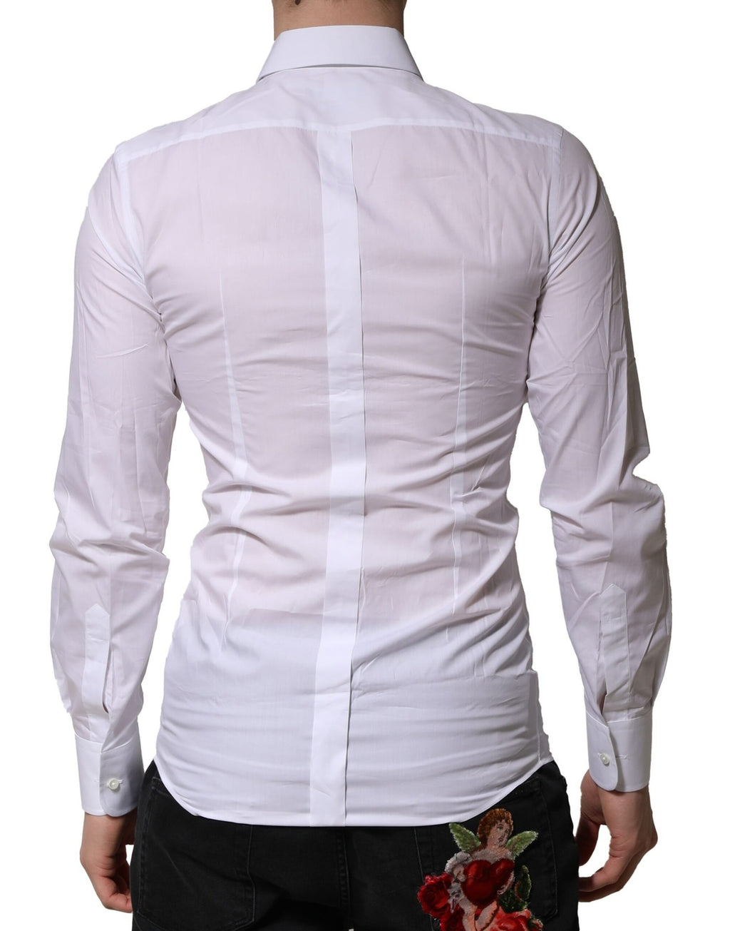 Chemise habillée Dolce & Gabbana blanche ornée d'embellissements pour homme