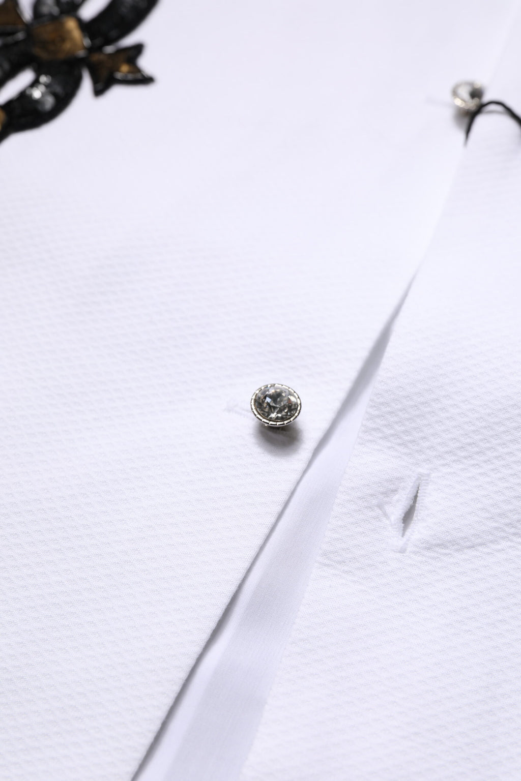 Chemise habillée Dolce & Gabbana blanche ornée d'embellissements pour homme