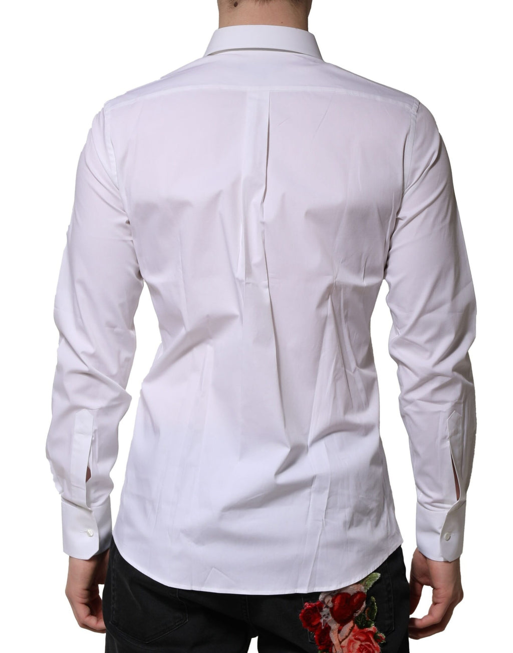 Chemise habillée Dolce & Gabbana Martini à manches longues blanche