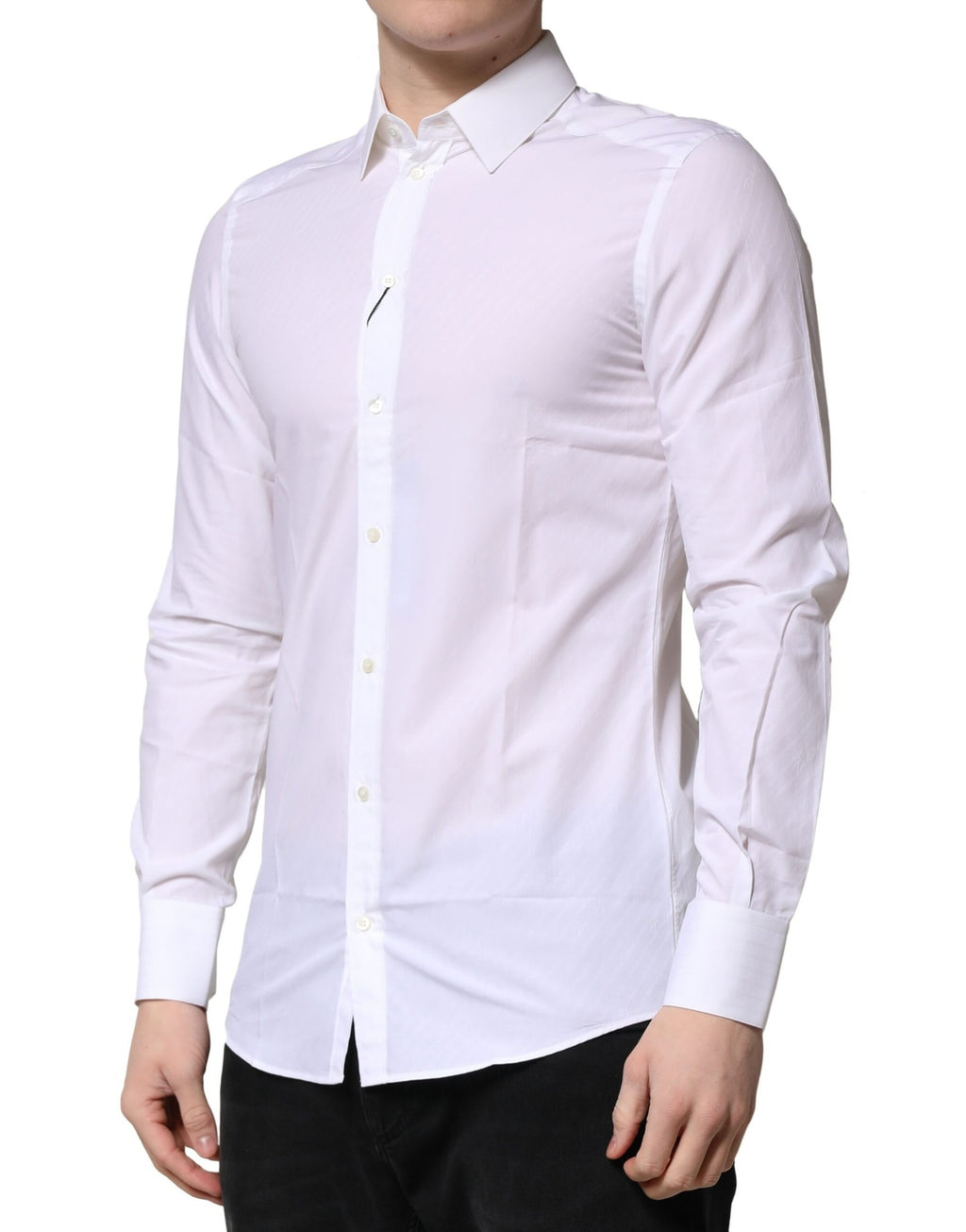 Chemise habillée Dolce & Gabbana Martini à manches longues blanche