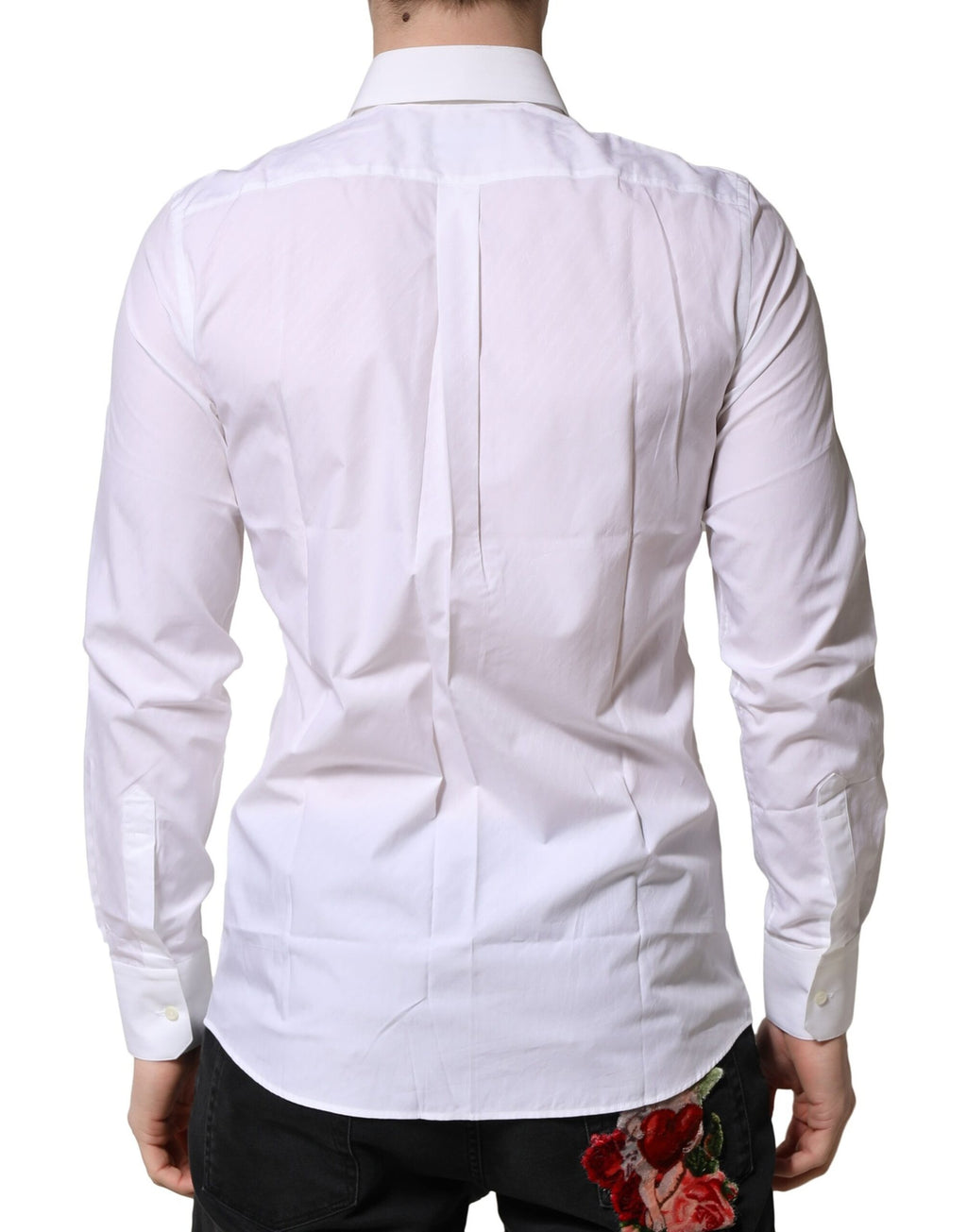 Chemise habillée Dolce & Gabbana Martini à manches longues blanche