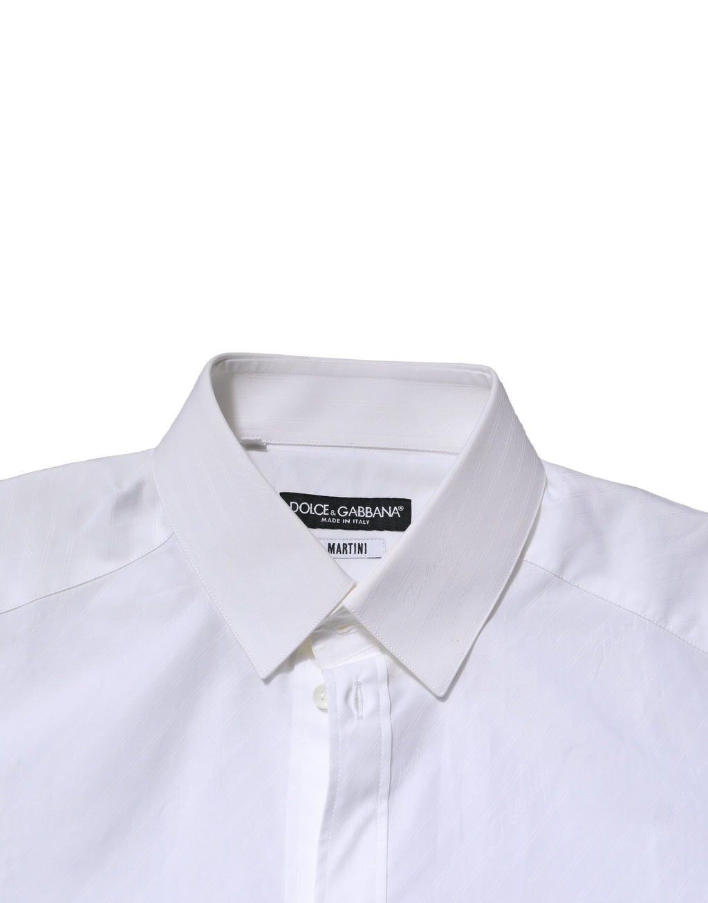 Chemise habillée Dolce & Gabbana Martini à manches longues blanche