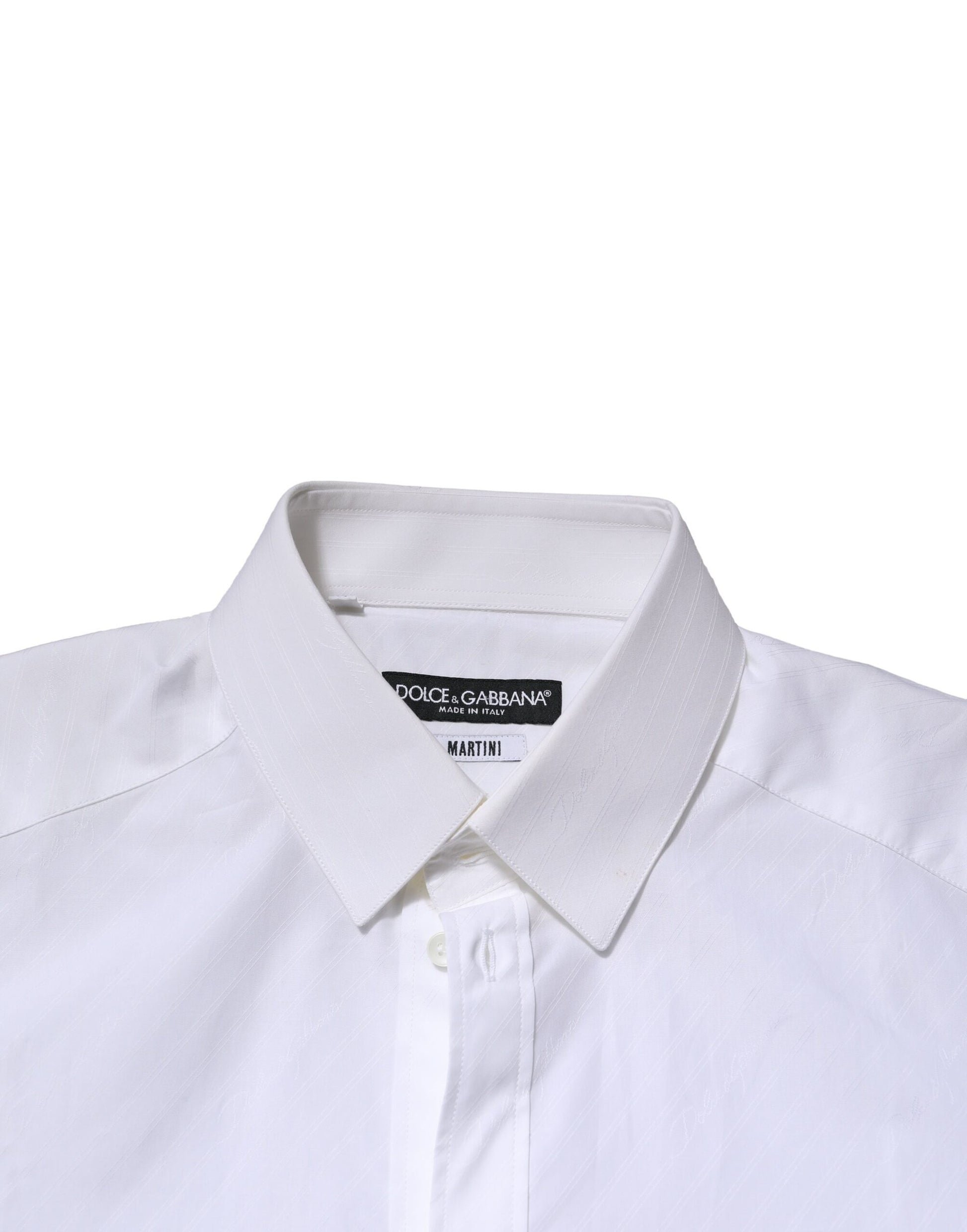 Chemise habillée Dolce & Gabbana Martini à manches longues blanche