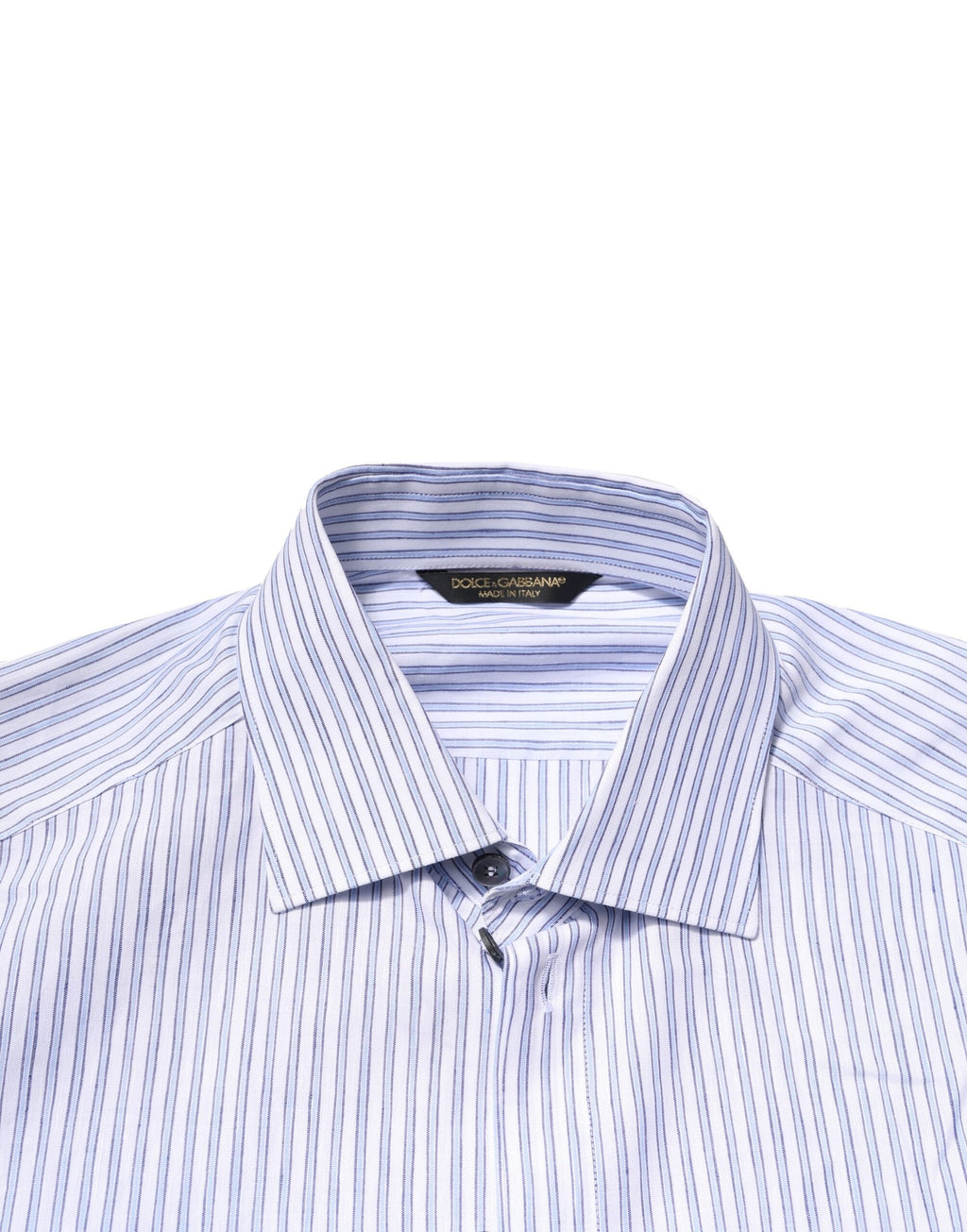 Chemise habillée Dolce & Gabbana en coton à rayures blanches et bleues