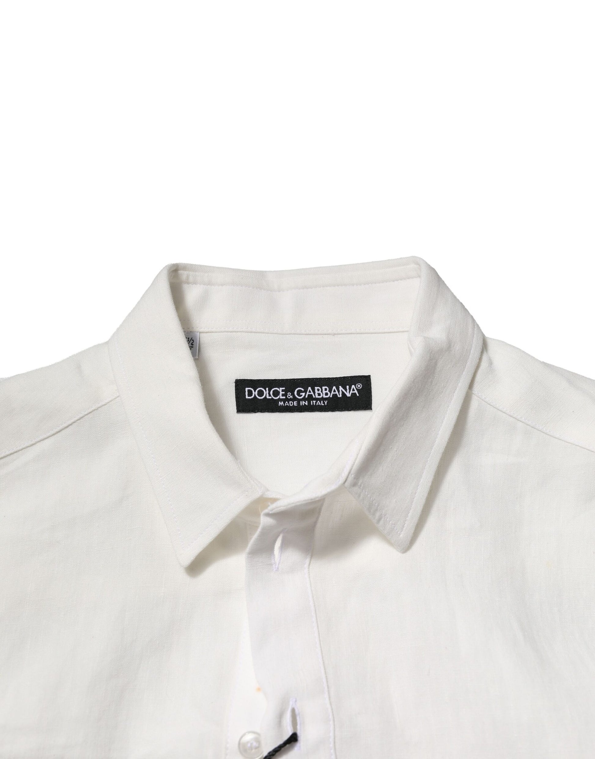 Chemise habillée Dolce & Gabbana blanche ornée d'une couronne DG