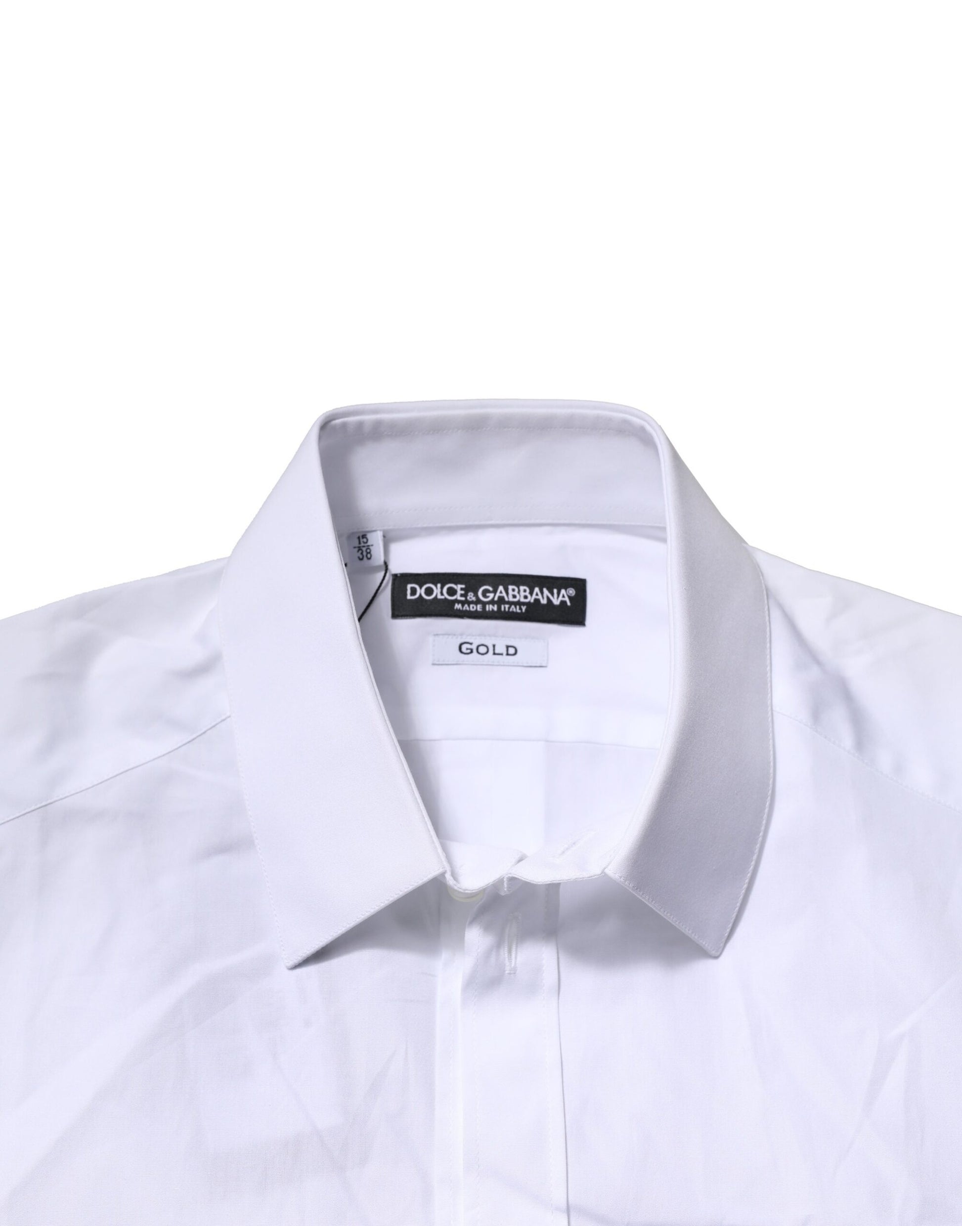 Chemise décontractée DOLCE & GABBANA manches courtes en coton blanc