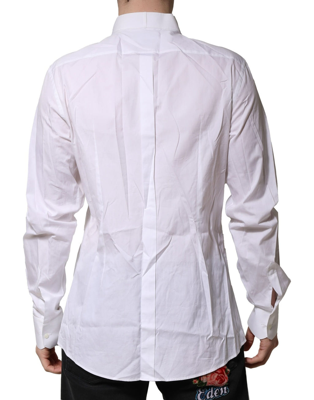 Chemise habillée Dolce & Gabbana GOLD Bib Poplin blanche pour homme