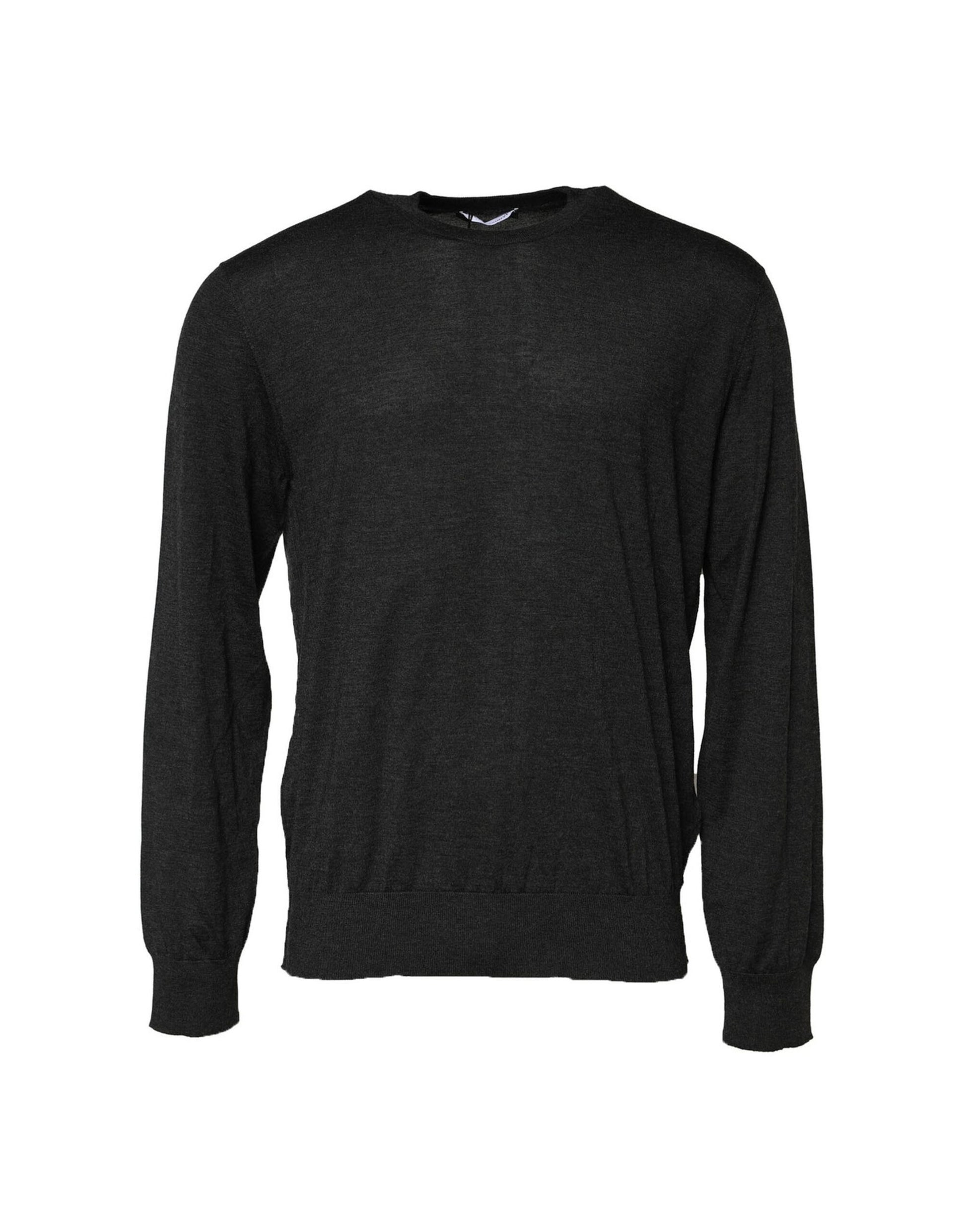 Pull Dolce & Gabbana gris à manches longues et col rond