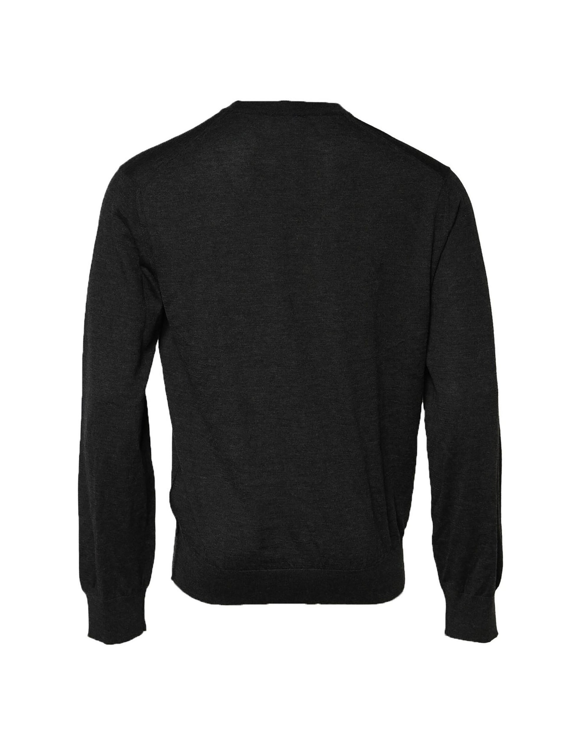 Pull Dolce & Gabbana gris à manches longues et col rond