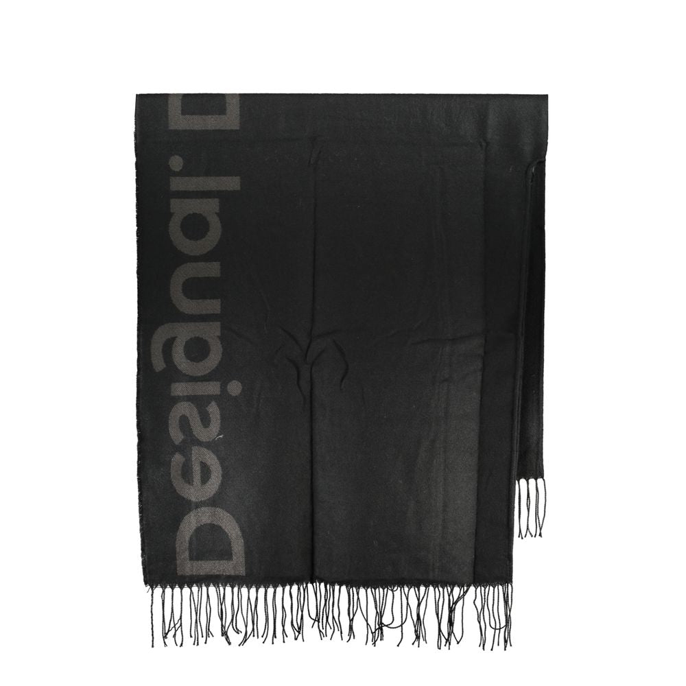 Poncho femme Desigual noir en polyester