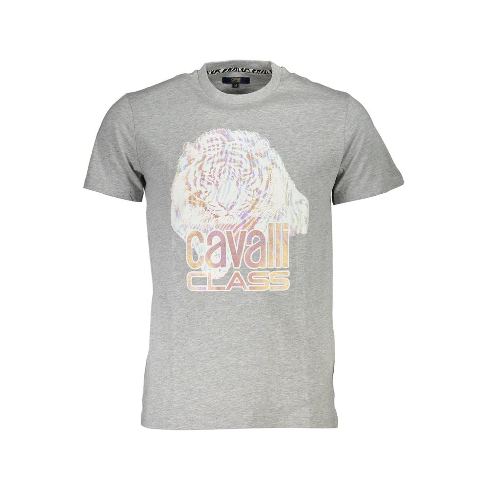 T-shirt homme Cavalli Class Grigio en coton