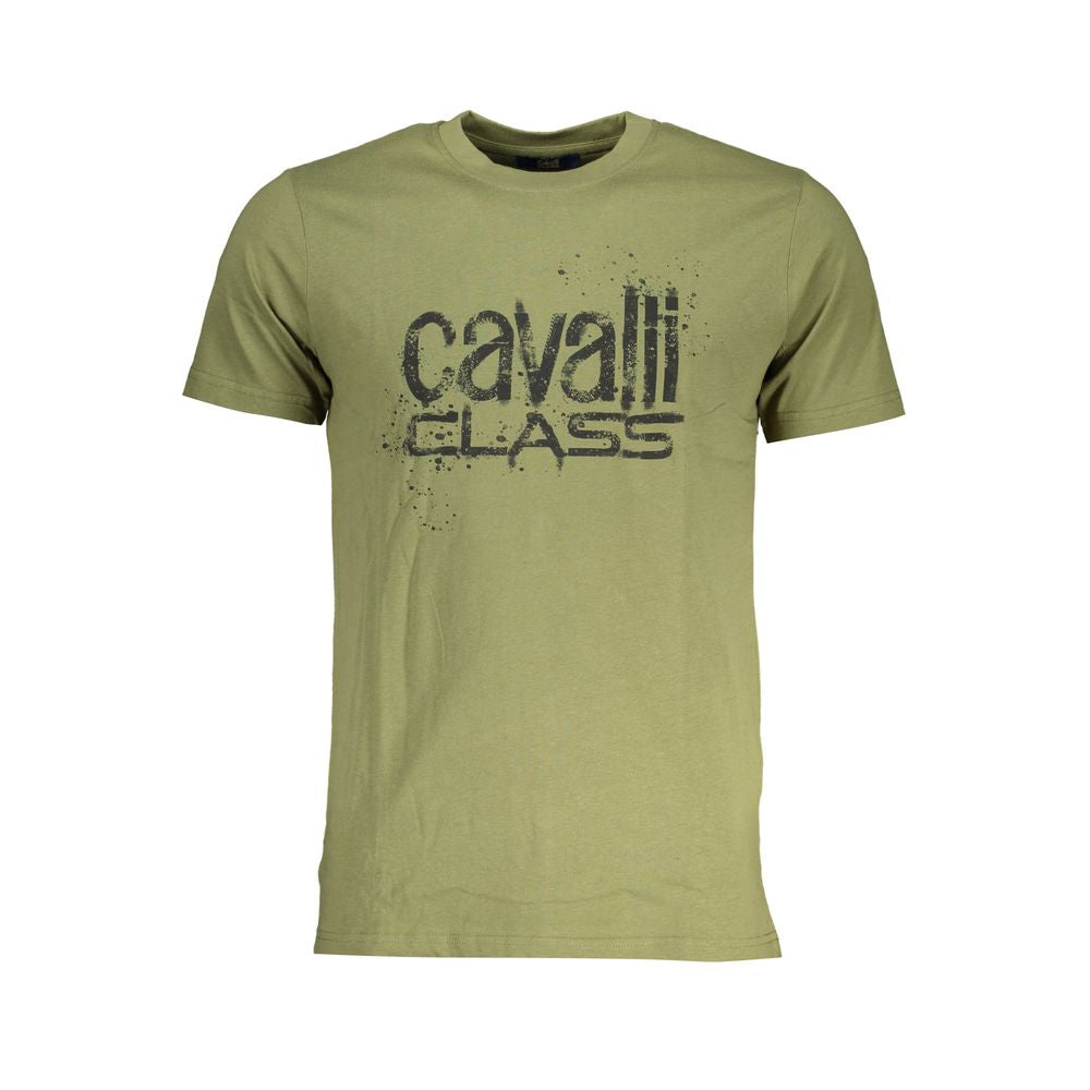 T-shirt Cavalli Class vert en coton pour homme