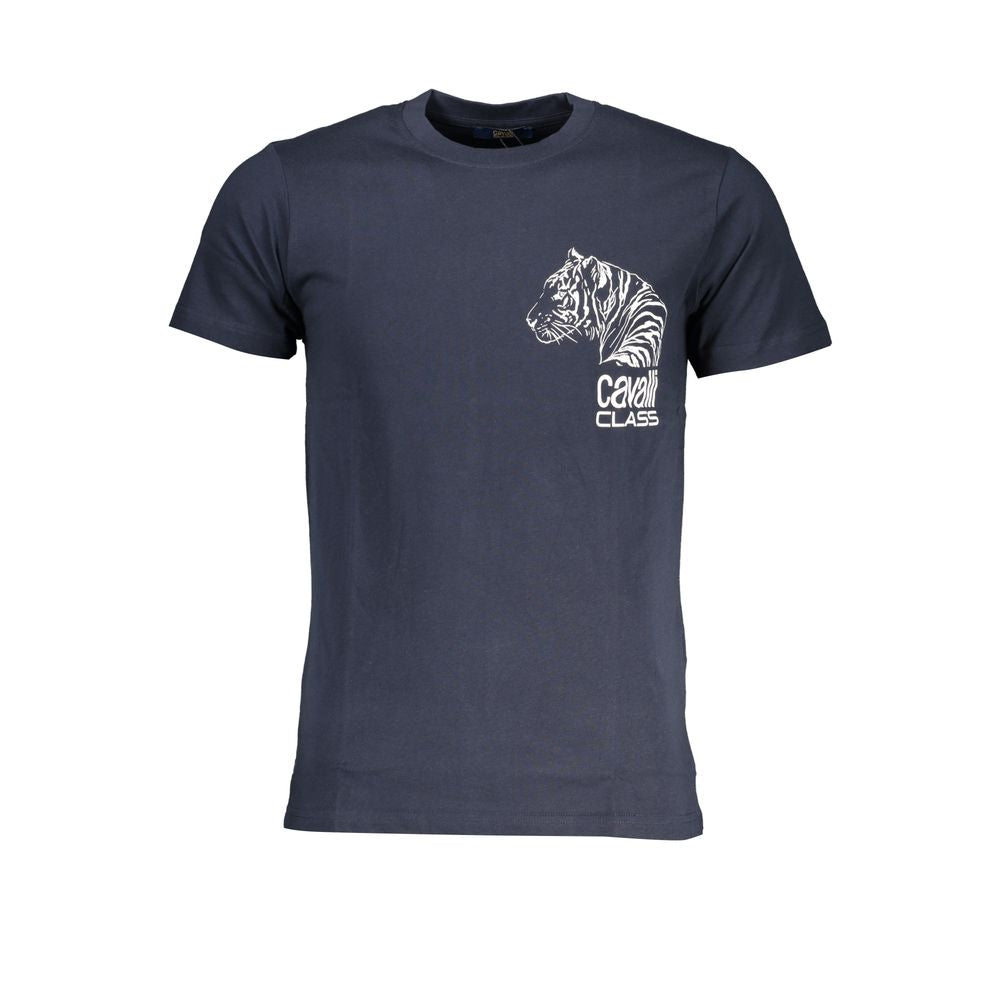 T-shirt homme Cavalli Class en coton bleu
