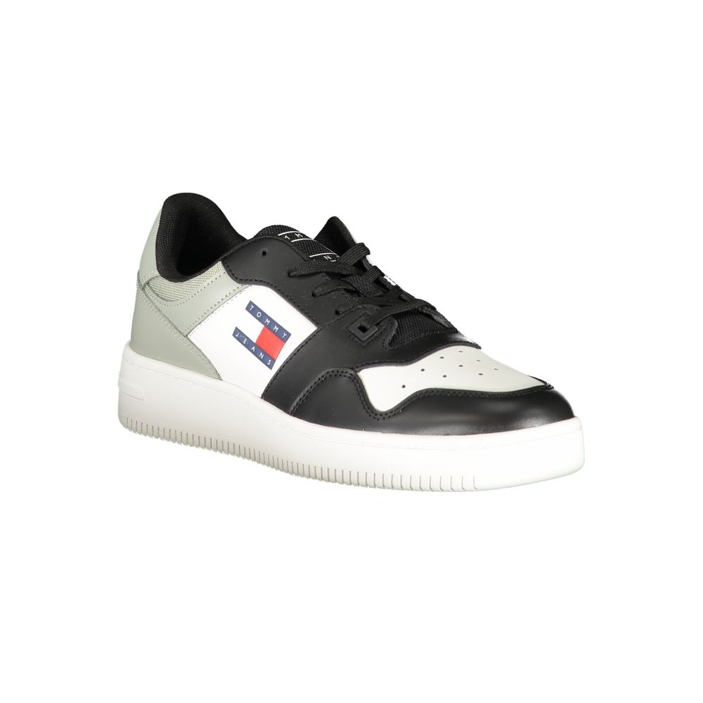 Baskets homme Tommy Hilfiger en cuir noir