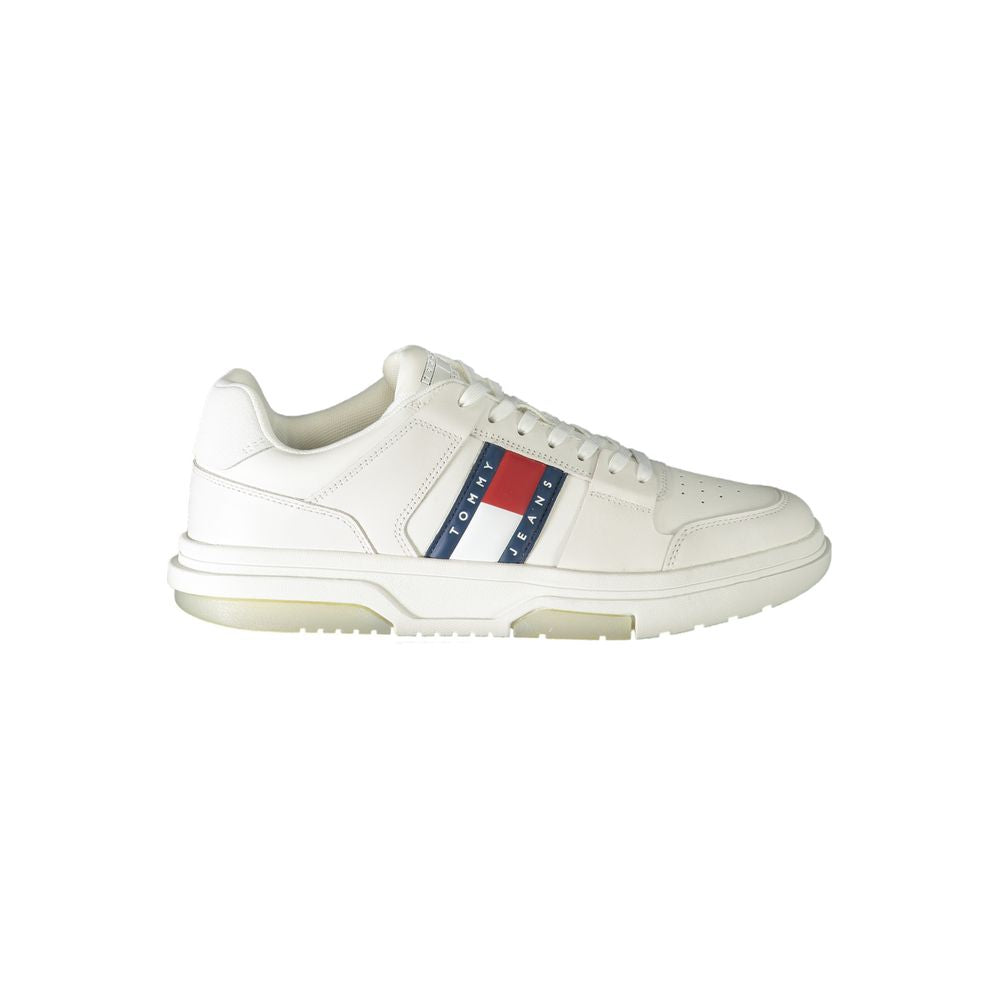 Baskets pour hommes Tommy Hilfiger en polyuréthane blanc