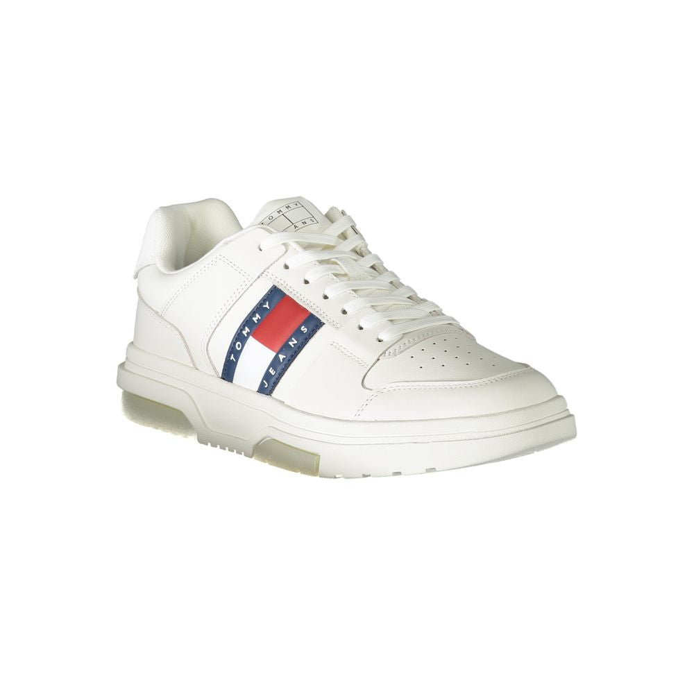 Baskets pour hommes Tommy Hilfiger en polyuréthane blanc