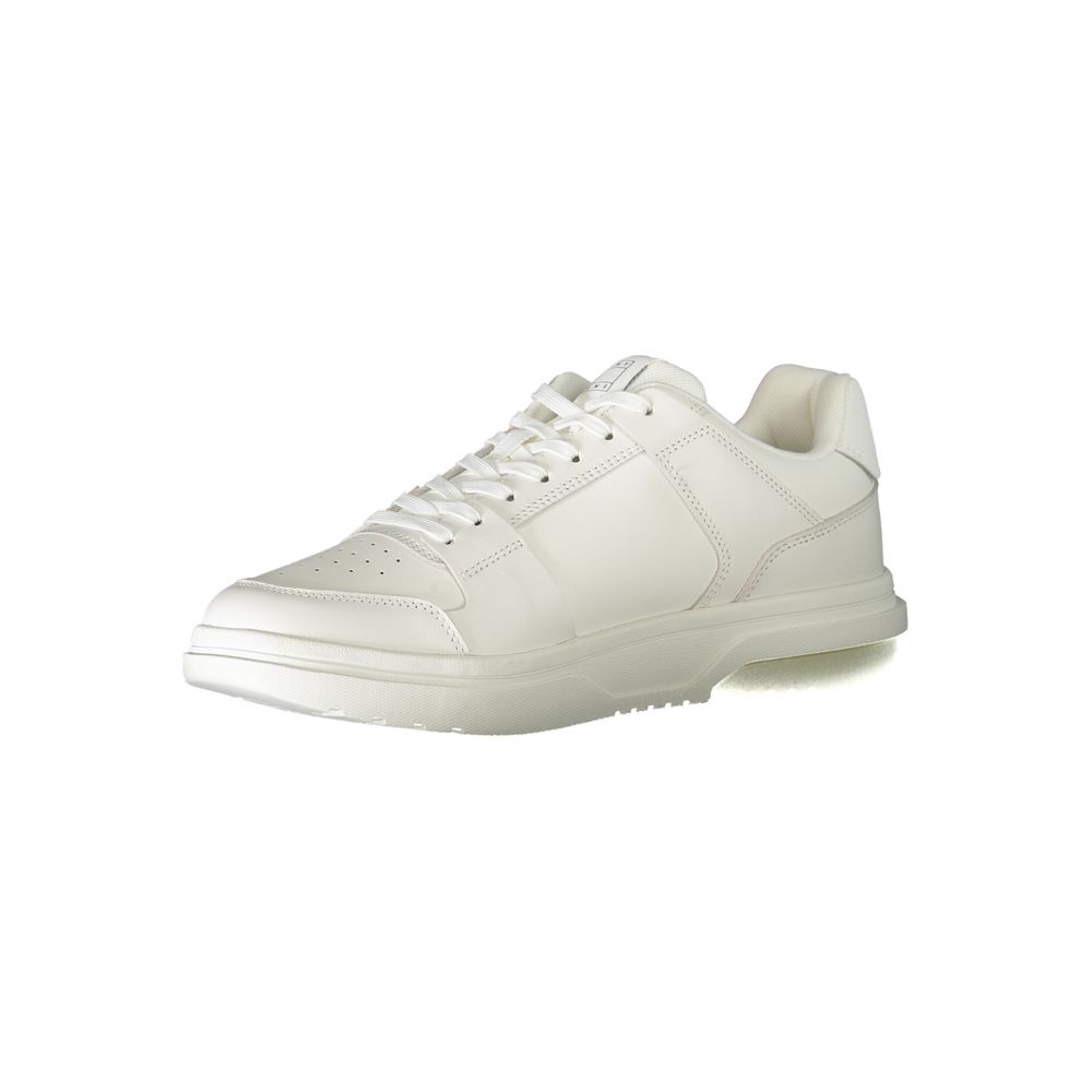 Baskets pour hommes Tommy Hilfiger en polyuréthane blanc