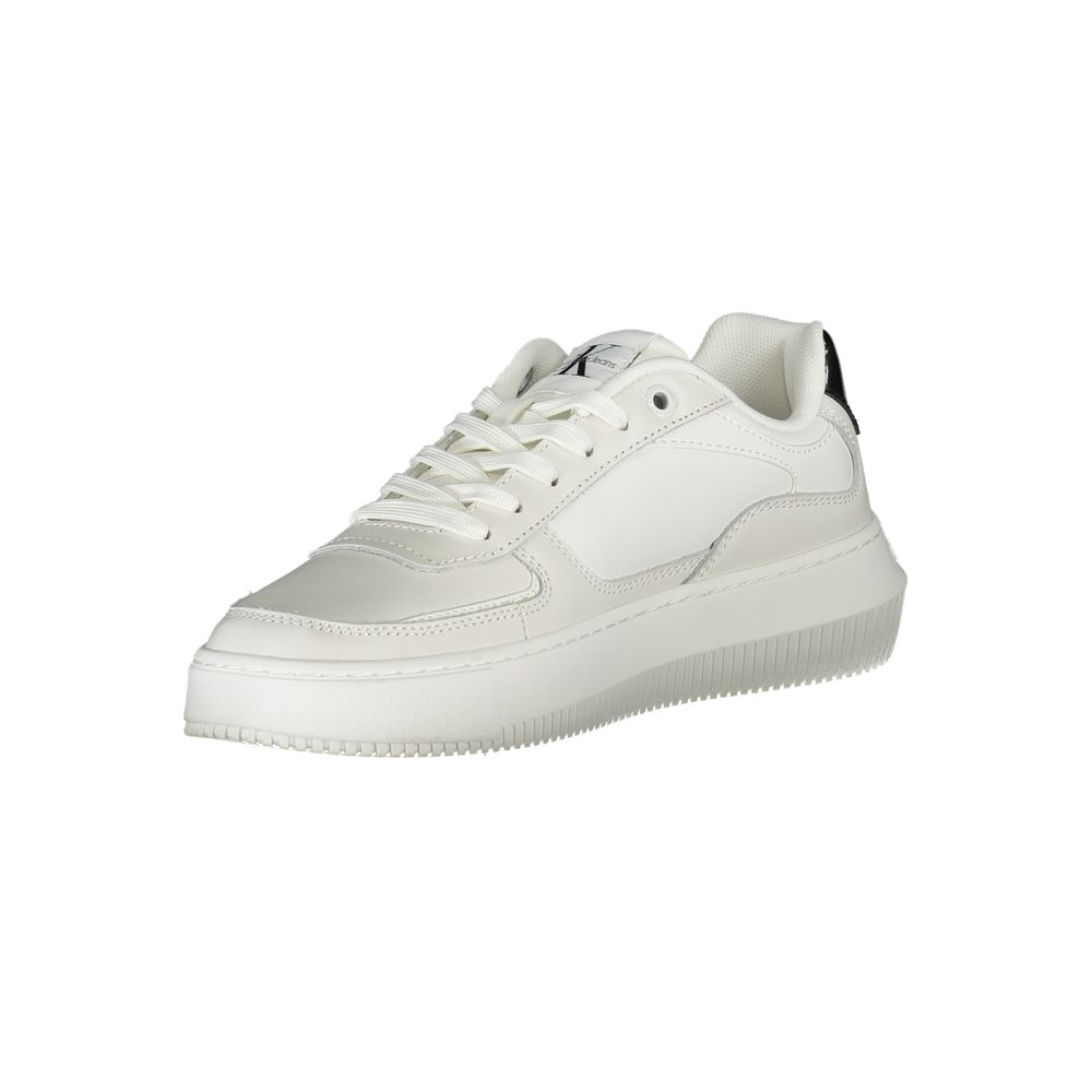 Baskets blanches en cuir pour femme Calvin Klein