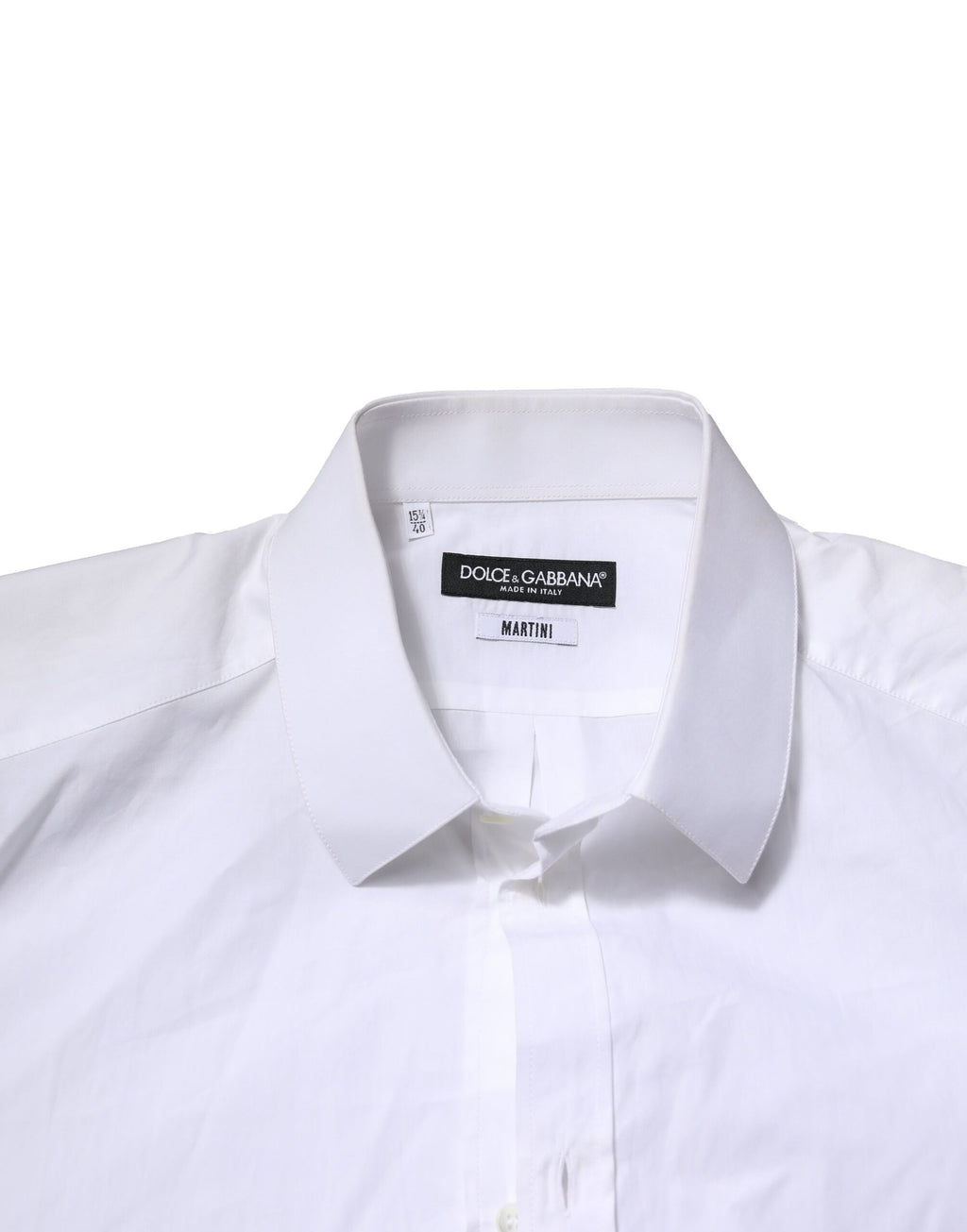 Chemise formelle à manches longues en coton blanc MARTINI Dolce & Gabbana