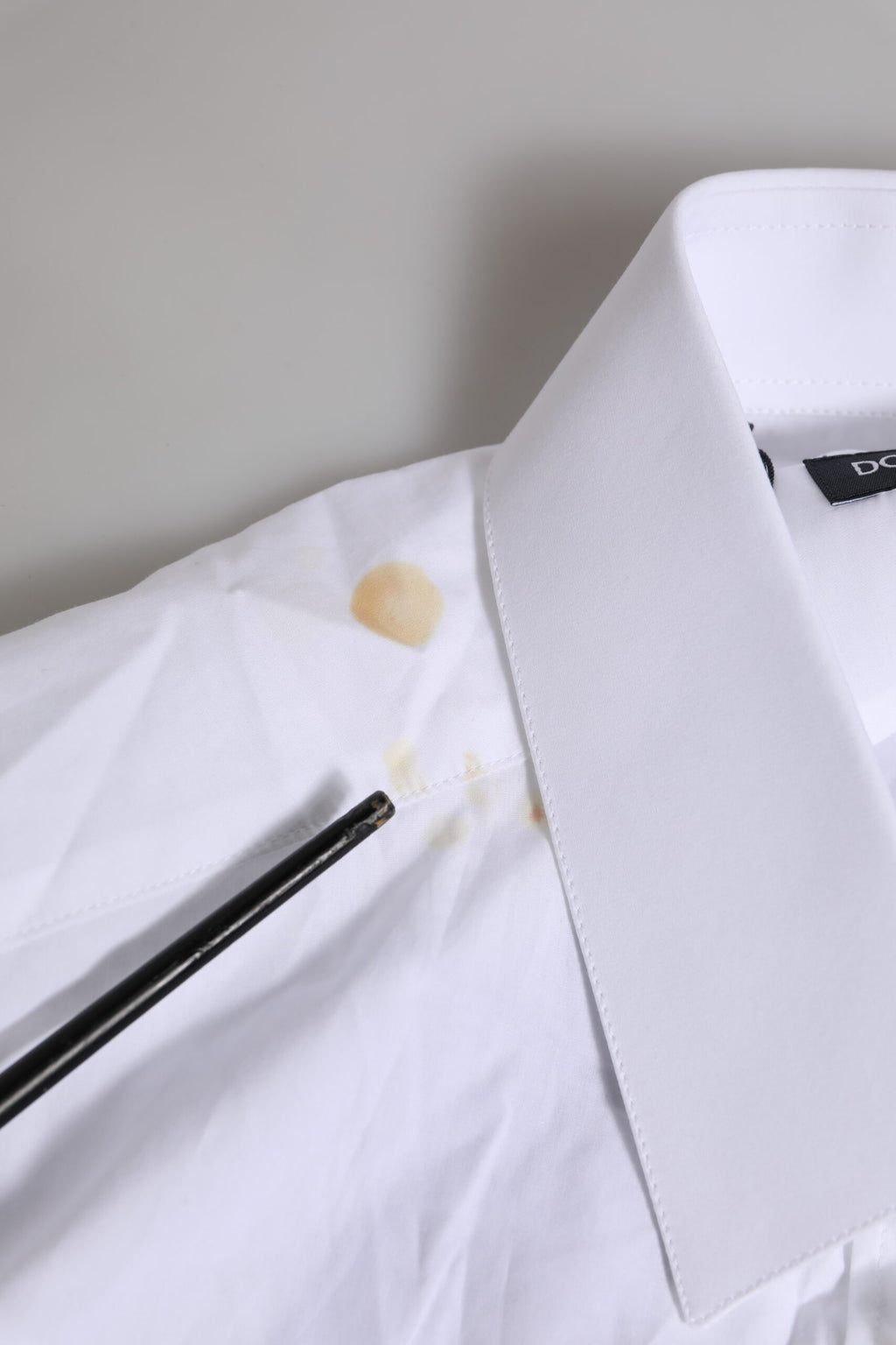 Chemise formelle à manches longues en coton blanc MARTINI Dolce & Gabbana