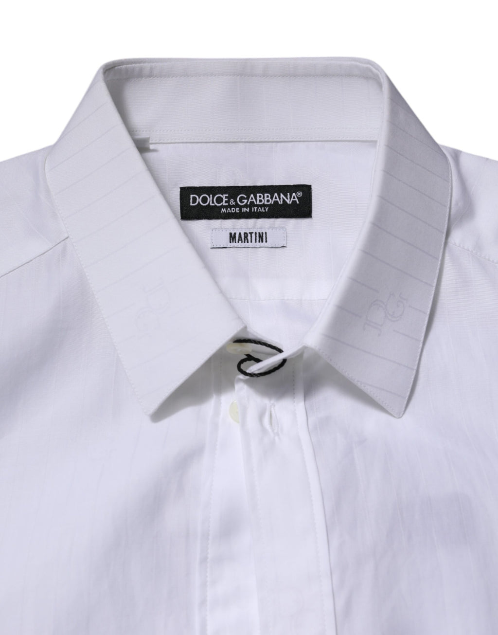 Chemise formelle à manches longues en coton blanc MARTINI Dolce & Gabbana