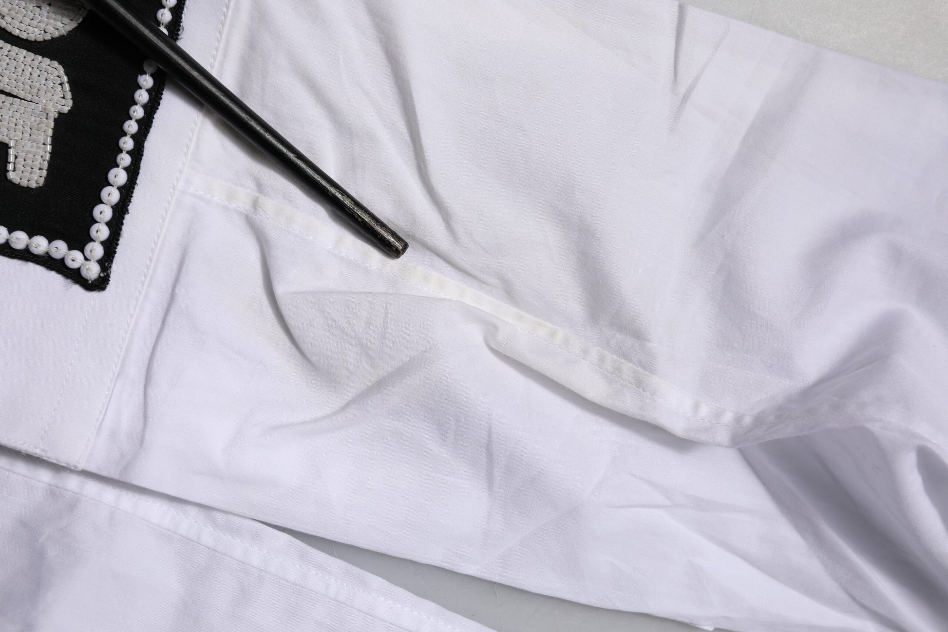 Chemise Habillée Manches Longues Dolce & Gabbana GOLD en Coton Blanc