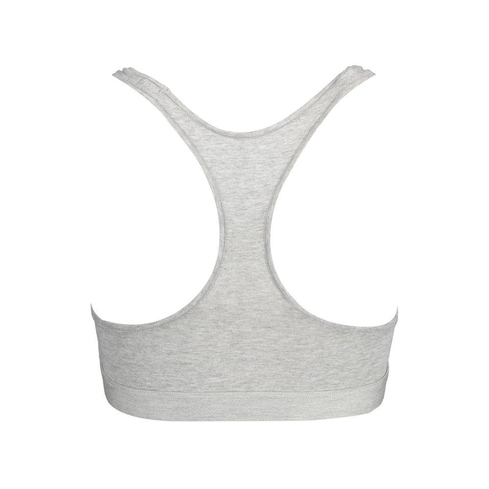Soutien-gorge de sport Tommy Hilfiger gris en coton pour femme