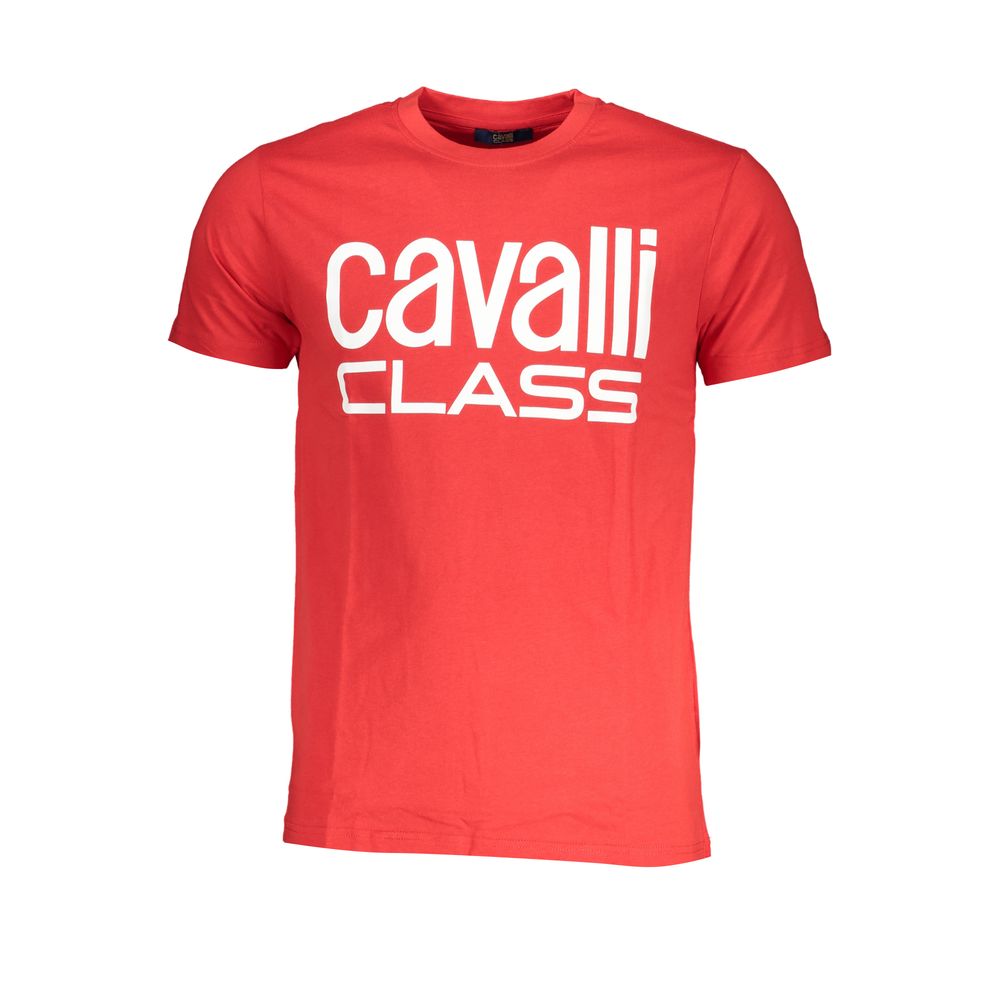 T-shirt en coton rouge Cavalli Class pour homme