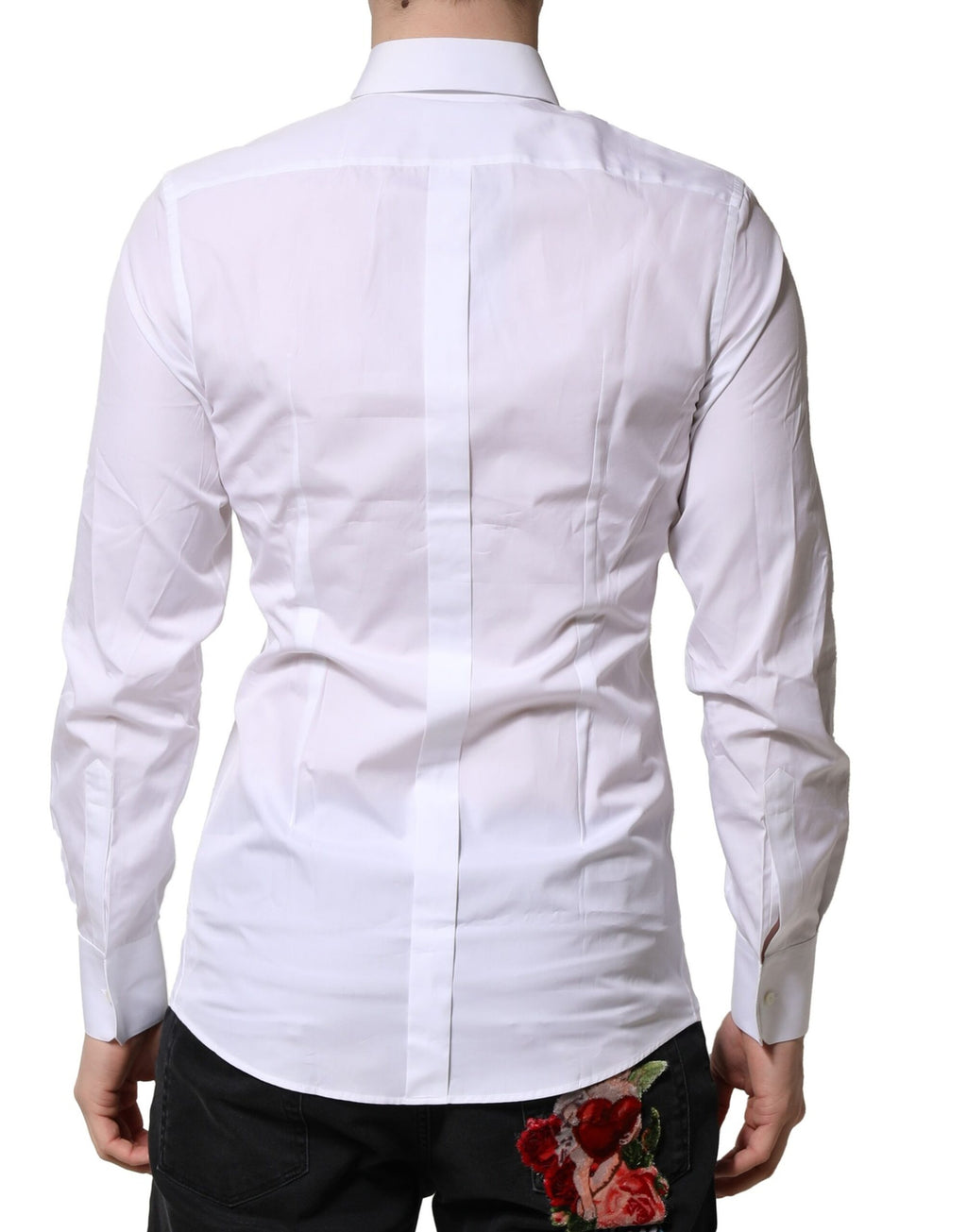 Chemise Homme Coton Manches Longues Habillée Dolce & Gabbana Blanc OR