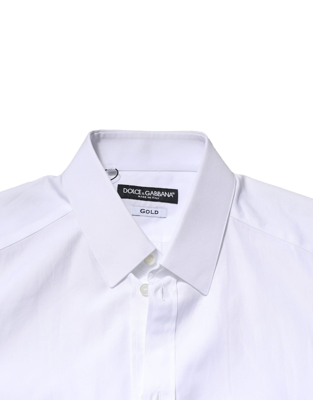 Chemise Homme Coton Manches Longues Habillée Dolce & Gabbana Blanc OR