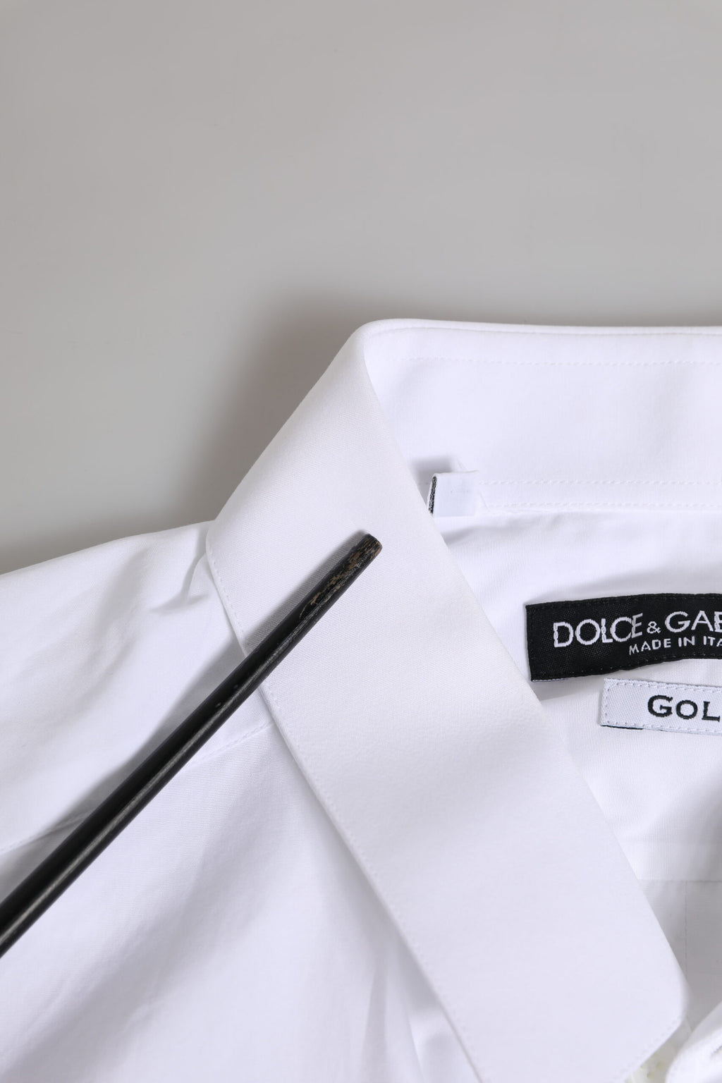Chemise Homme Coton Manches Longues Habillée Dolce & Gabbana Blanc OR