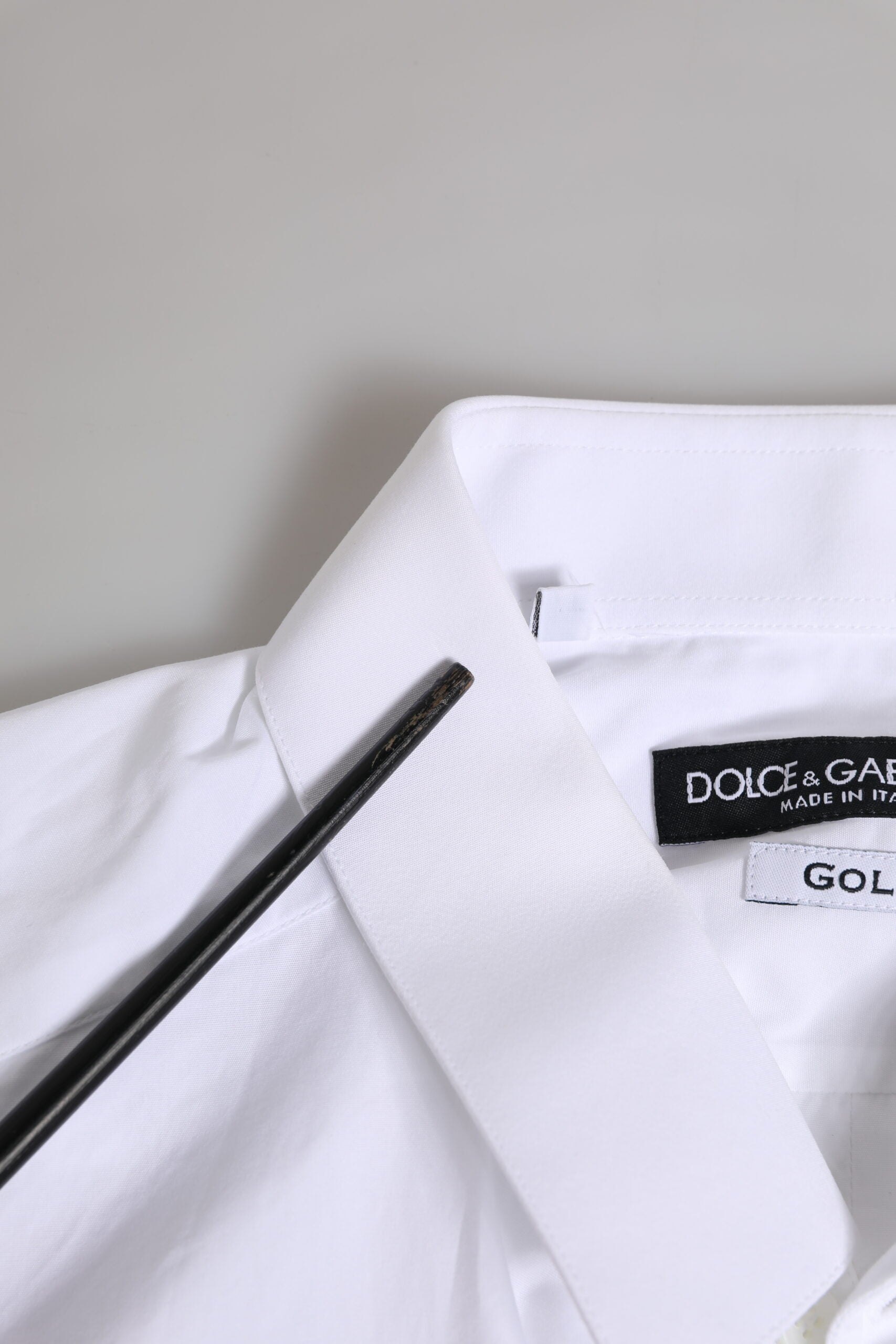 Chemise Homme Coton Manches Longues Habillée Dolce & Gabbana Blanc OR