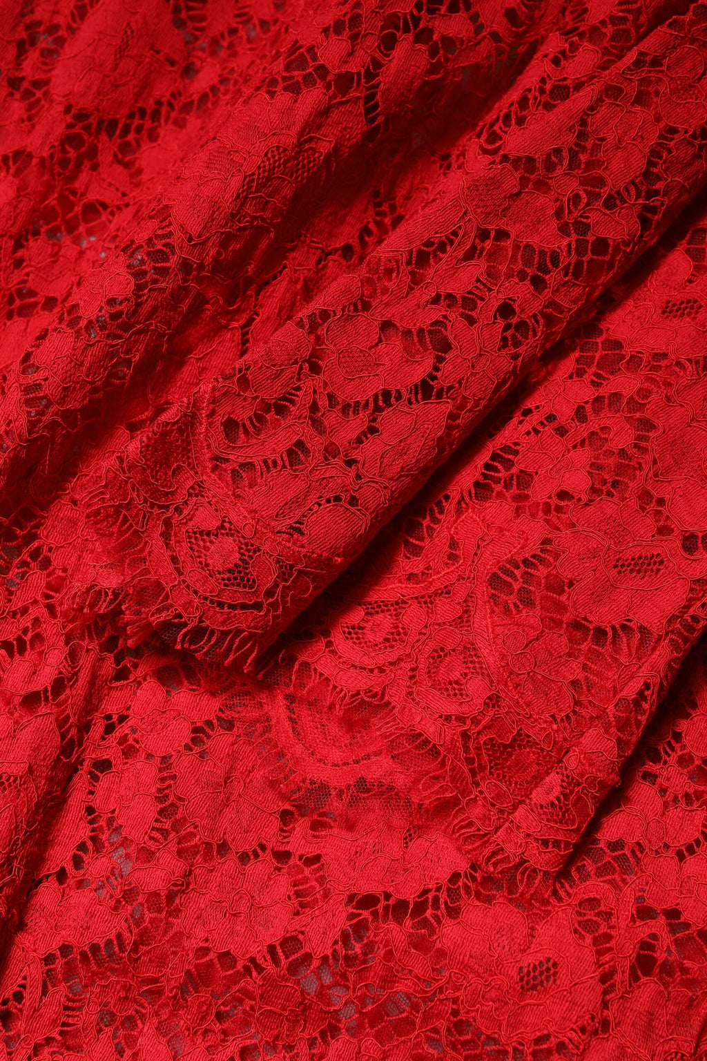 Robe Dolce & Gabbana en dentelle florale rouge ornée de strass