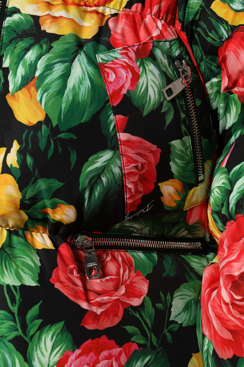 Doudoune à Capuche Florale Multicolore Dolce & Gabbana