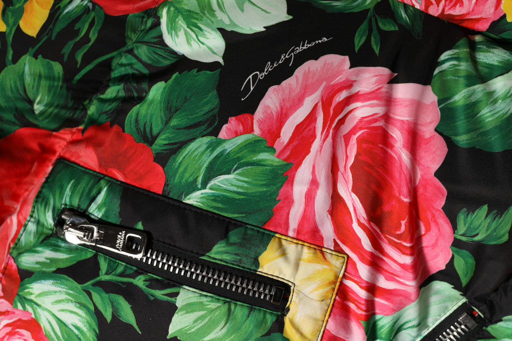 Doudoune à Capuche Florale Multicolore Dolce & Gabbana