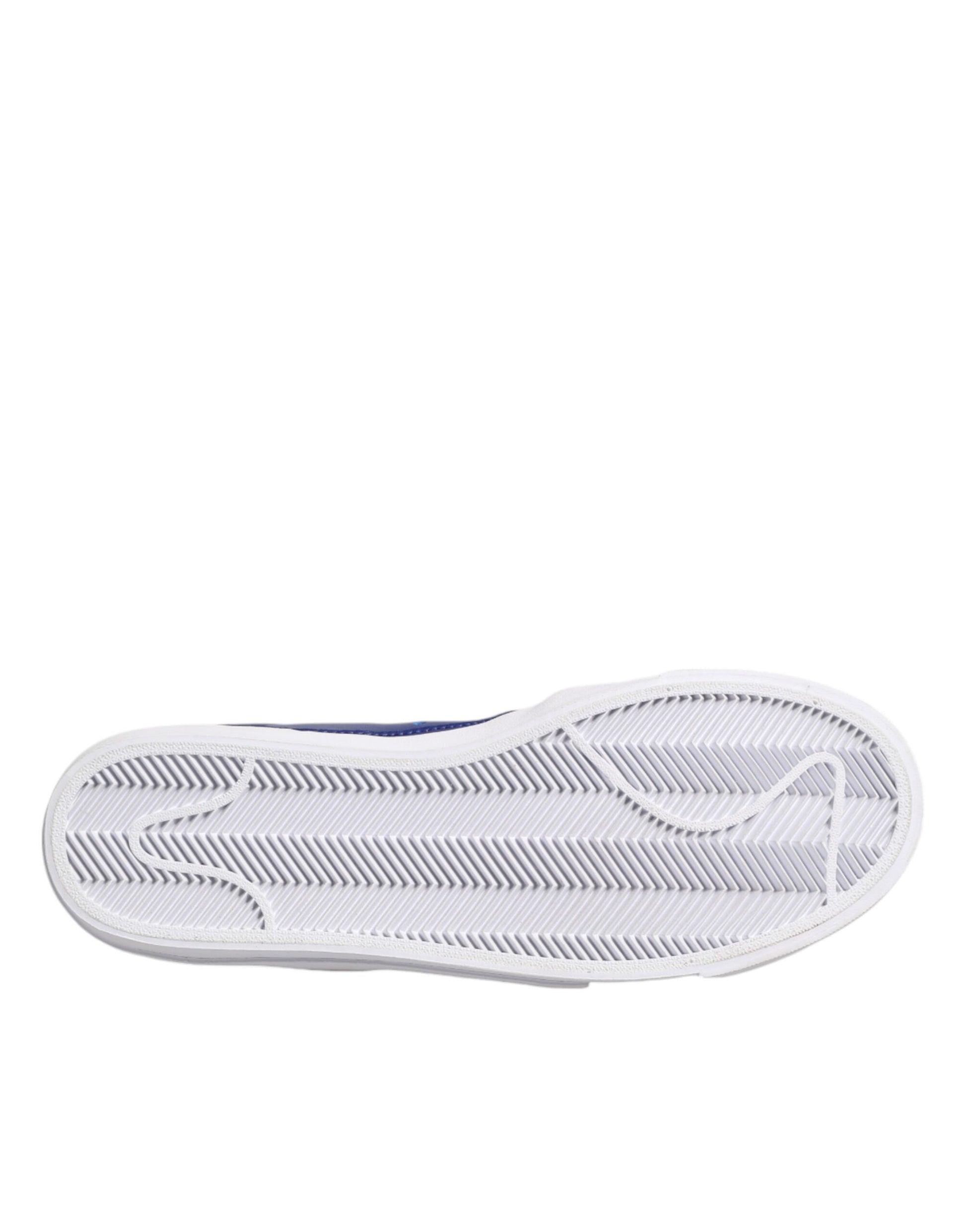 Nike White Blue Lace Up Low Top Drop-Type PRM Sneakers Shoes