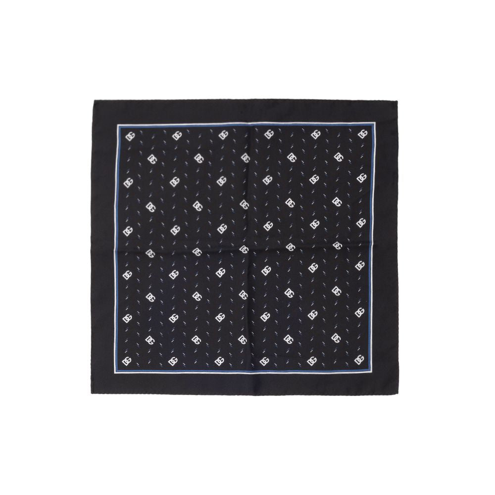 Pochette de costume Dolce & Gabbana en soie noire