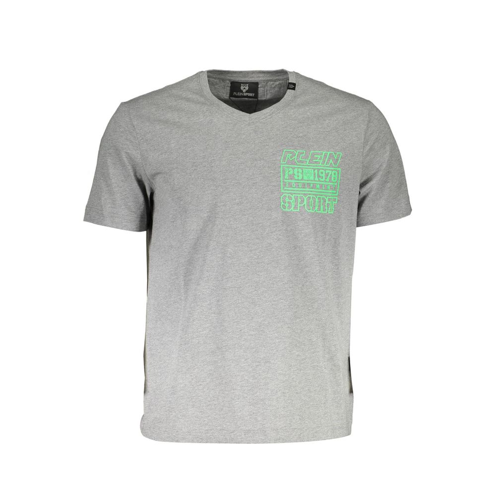 T-shirt homme Plein Sport en coton gris