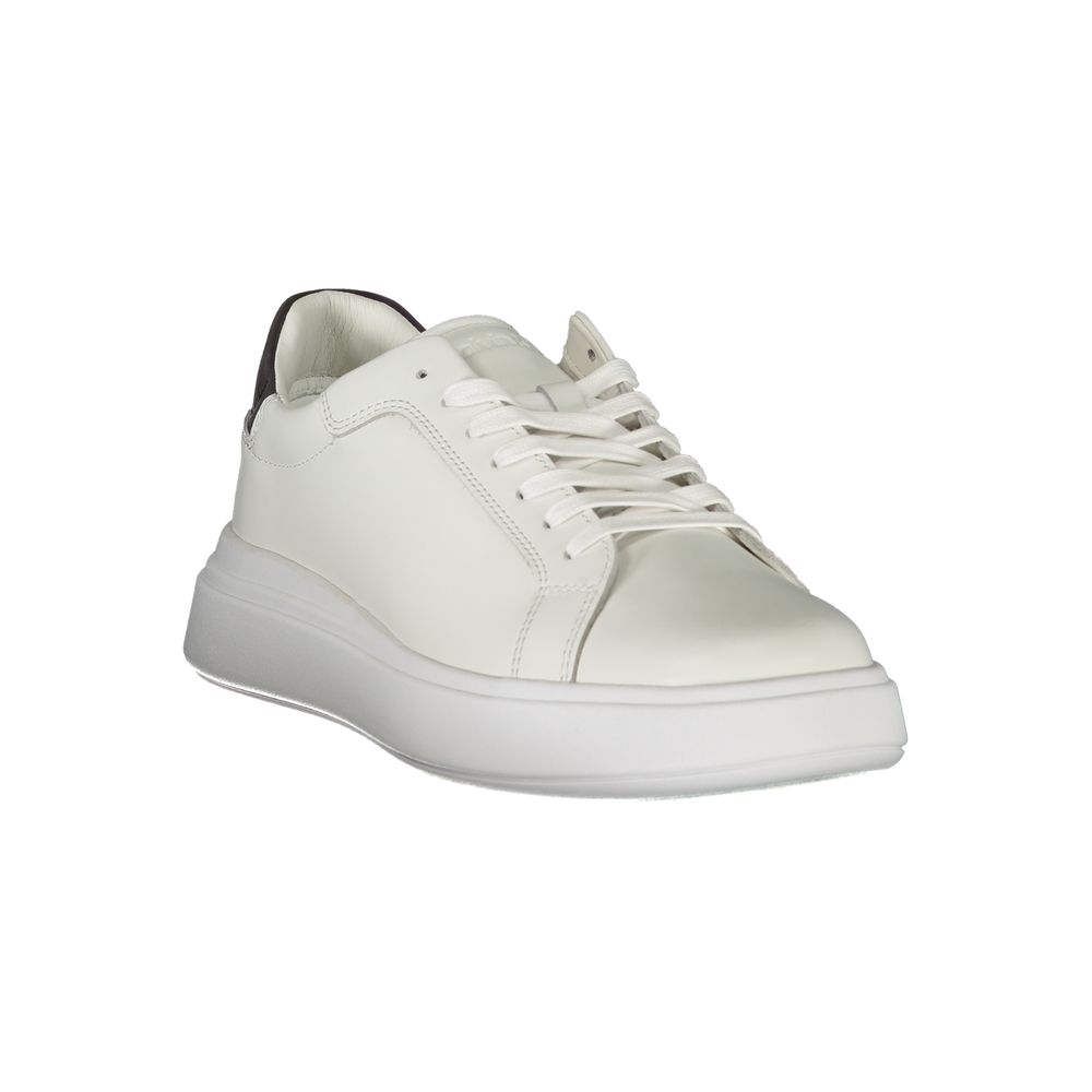 Baskets blanches en cuir pour homme Calvin Klein