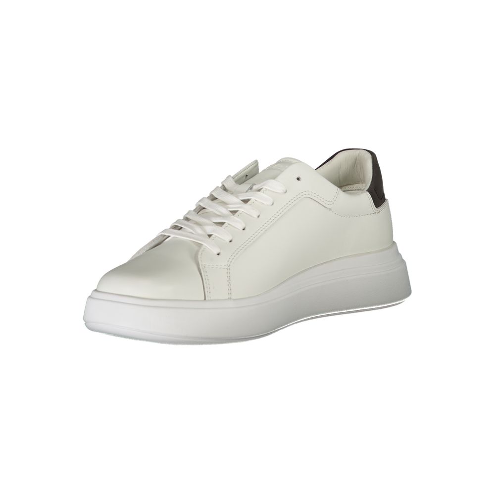 Baskets blanches en cuir pour homme Calvin Klein